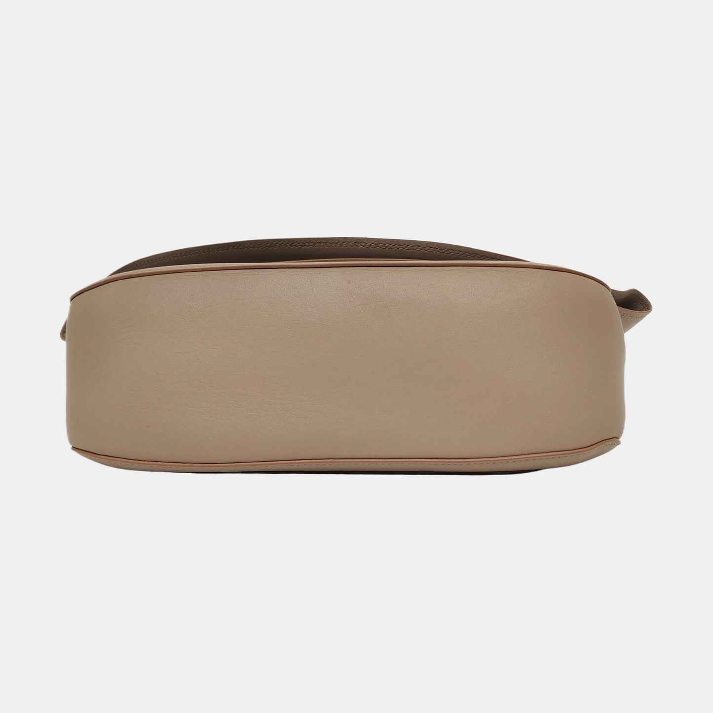 LOEWE Ola Medium Size Beige Calfskin Single Shoulder Bag Gold Hardware 2 Removable Straps-(SKU)-967585055