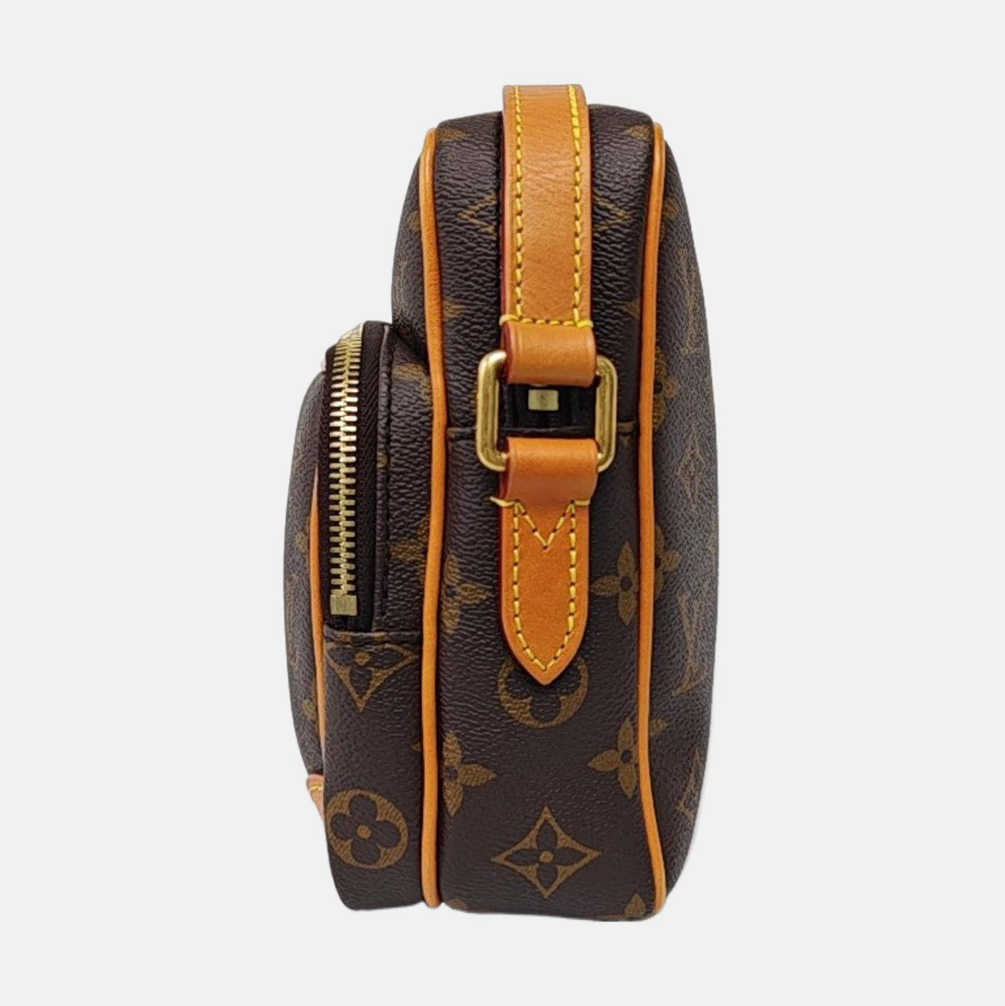 LOUIS VUITTON AMAZON Brown Coated Canvas Monogram Single Shoulder Bag Crossbody Bag with Gold Hardware-(SKU)-967684136