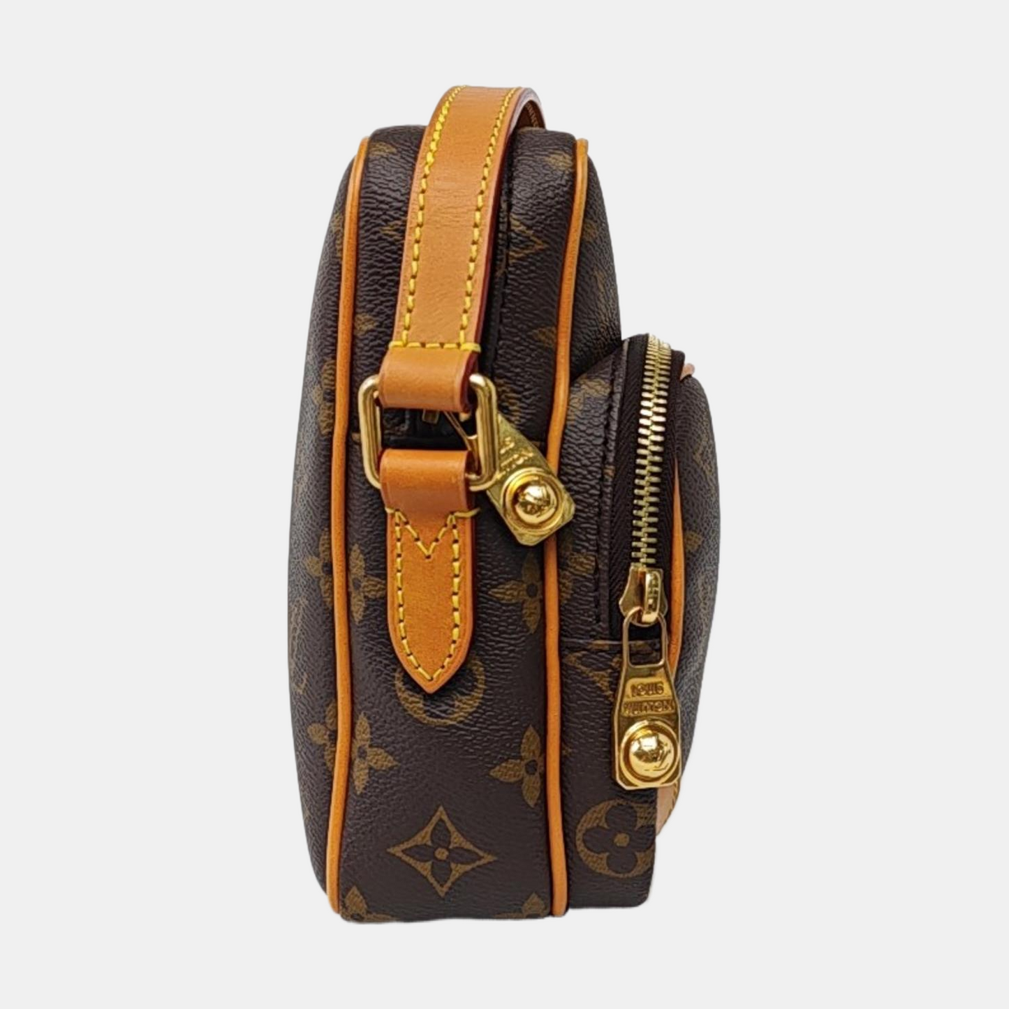 LOUIS VUITTON AMAZON Brown Coated Canvas Monogram Single Shoulder Bag Crossbody Bag with Gold Hardware-(SKU)-967684136