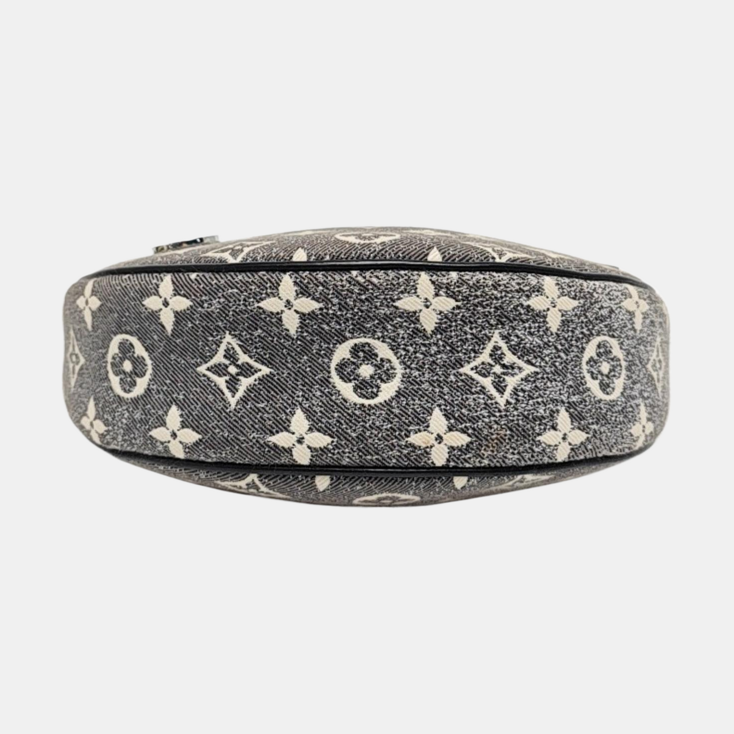 LOUIS VUITTON LOOP Dark Grey Canvas Monogram Jacquard Pea Bag Crossbody Bag Shoulder Bag Silver Hardware 2 Removable Straps-(SKU)-967284510