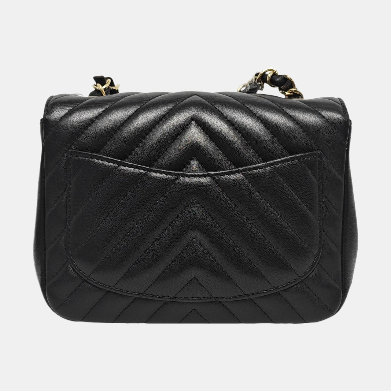 CHANEL CLASSIC FLAP Mini Black Lamb Skin Quilted V Quilted Shoulder Bag Crossbody Bag with Detachable Strap-(SKU)-967501749