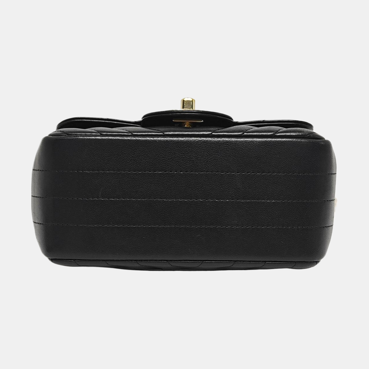 CHANEL CLASSIC FLAP Mini Black Lamb Skin Quilted V Quilted Shoulder Bag Crossbody Bag with Detachable Strap-(SKU)-967501749