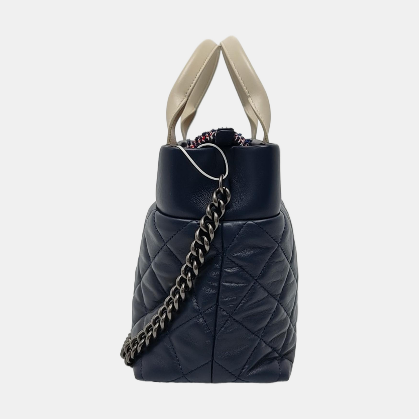 CHANEL PORTOBELLO Blue Calfskin Quilted Crossbody Shoulder Bag with Palladium Hardware, 22K-(SKU)-967668777