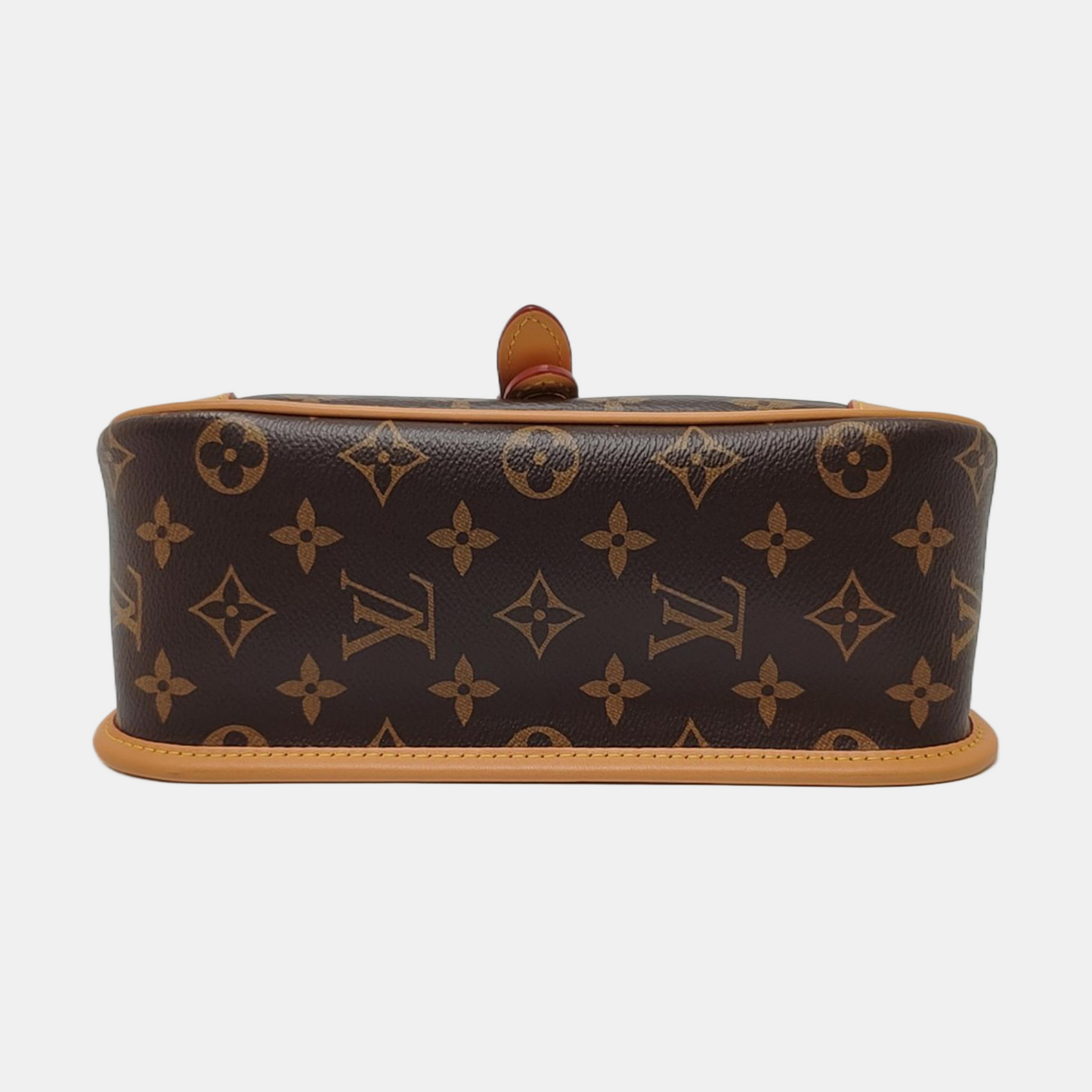 LOUIS VUITTON DIANE Brown Coated Canvas Monogram Crossbody Bag Shoulder Bag with Detachable Straps Golden Hardware-(SKU)-967536707