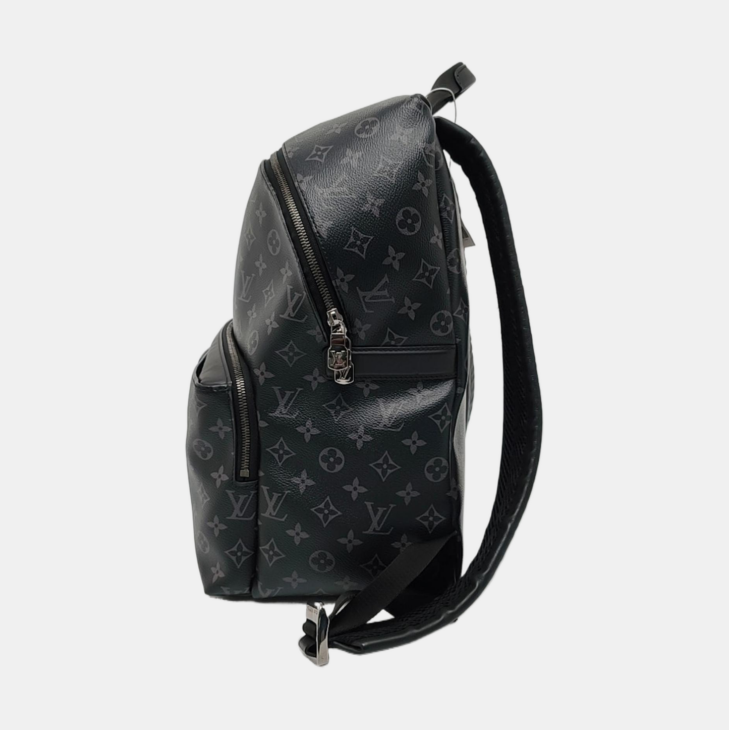 LOUIS VUITTON DISCOVERY Small Black Coated Canvas Monogram Black Samurai Backpack Tote Bag with Silver Hardware-(SKU)-967721864