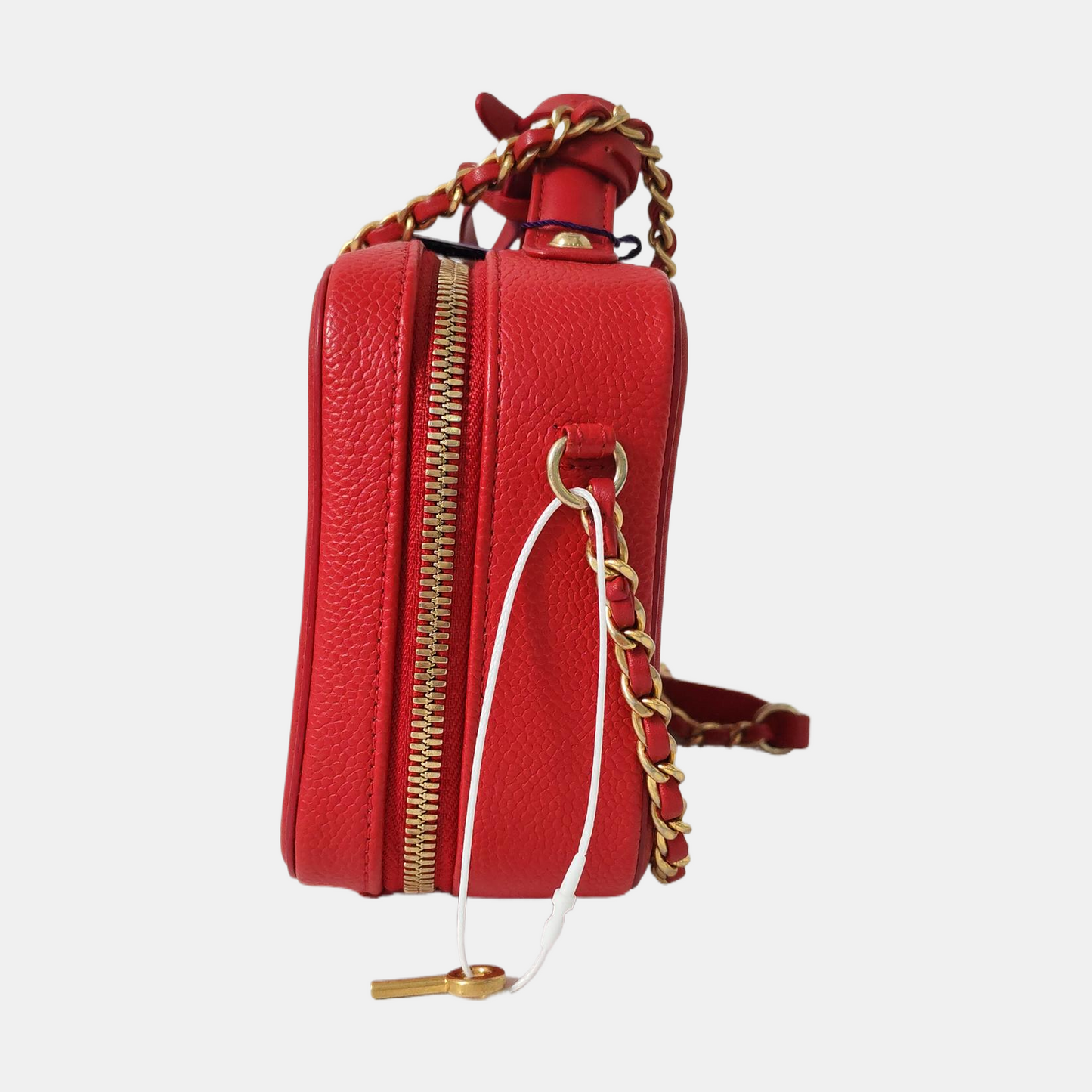 CHANEL FILIGREE Small Red Calfskin Quilted Shoulder Bag Crossbody Bag with Gold Hardware-(SKU)-967530368