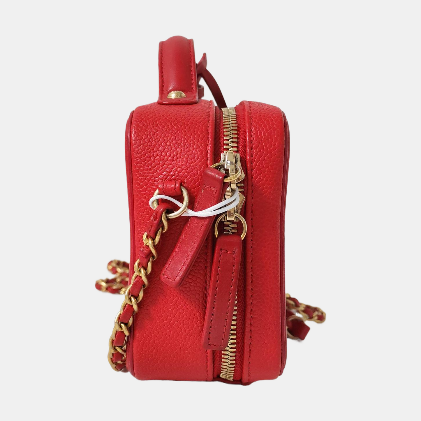 CHANEL FILIGREE Small Red Calfskin Quilted Shoulder Bag Crossbody Bag with Gold Hardware-(SKU)-967530368