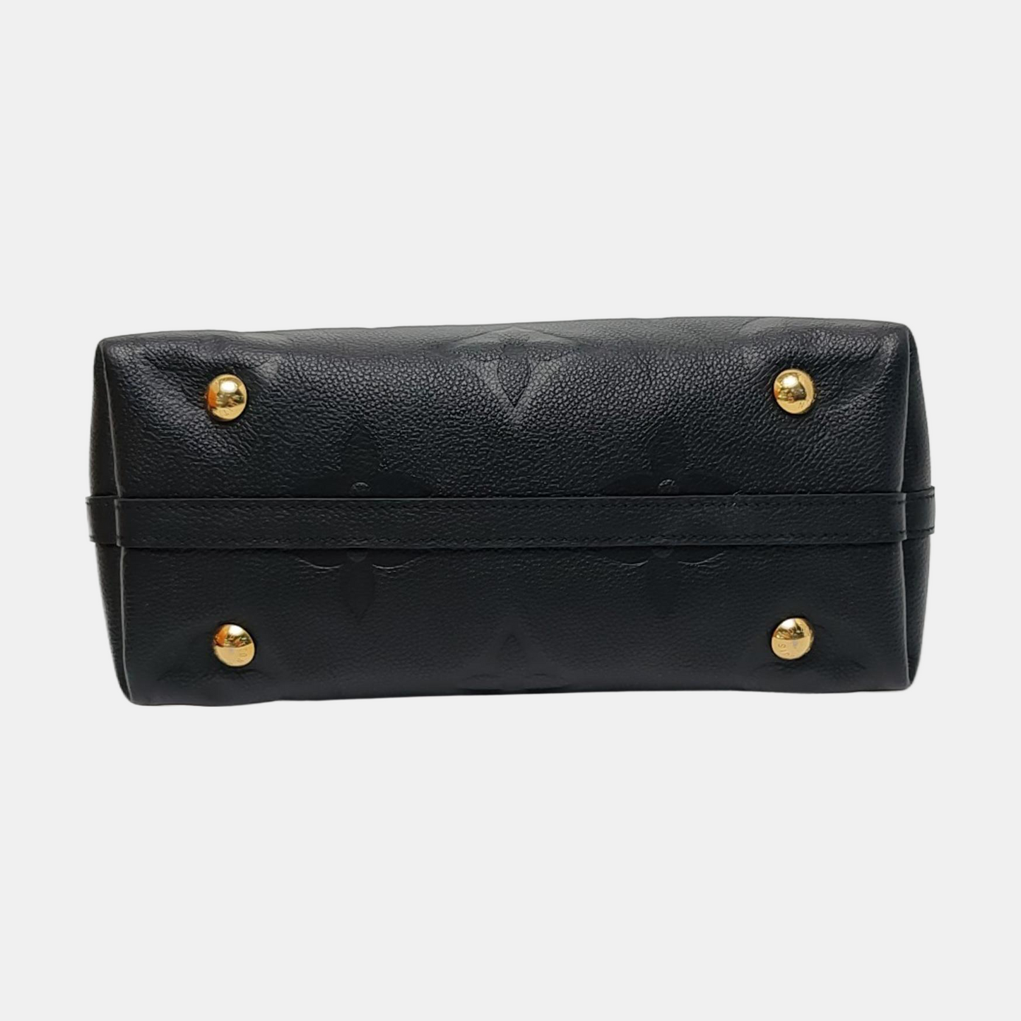 LOUIS VUITTON CARRYALL Small size black leather Monogram embossed black samurai crossbody bag, gold hardware, interior pocket, removable shoulder strap, complete accessories-(SKU)-967863888
