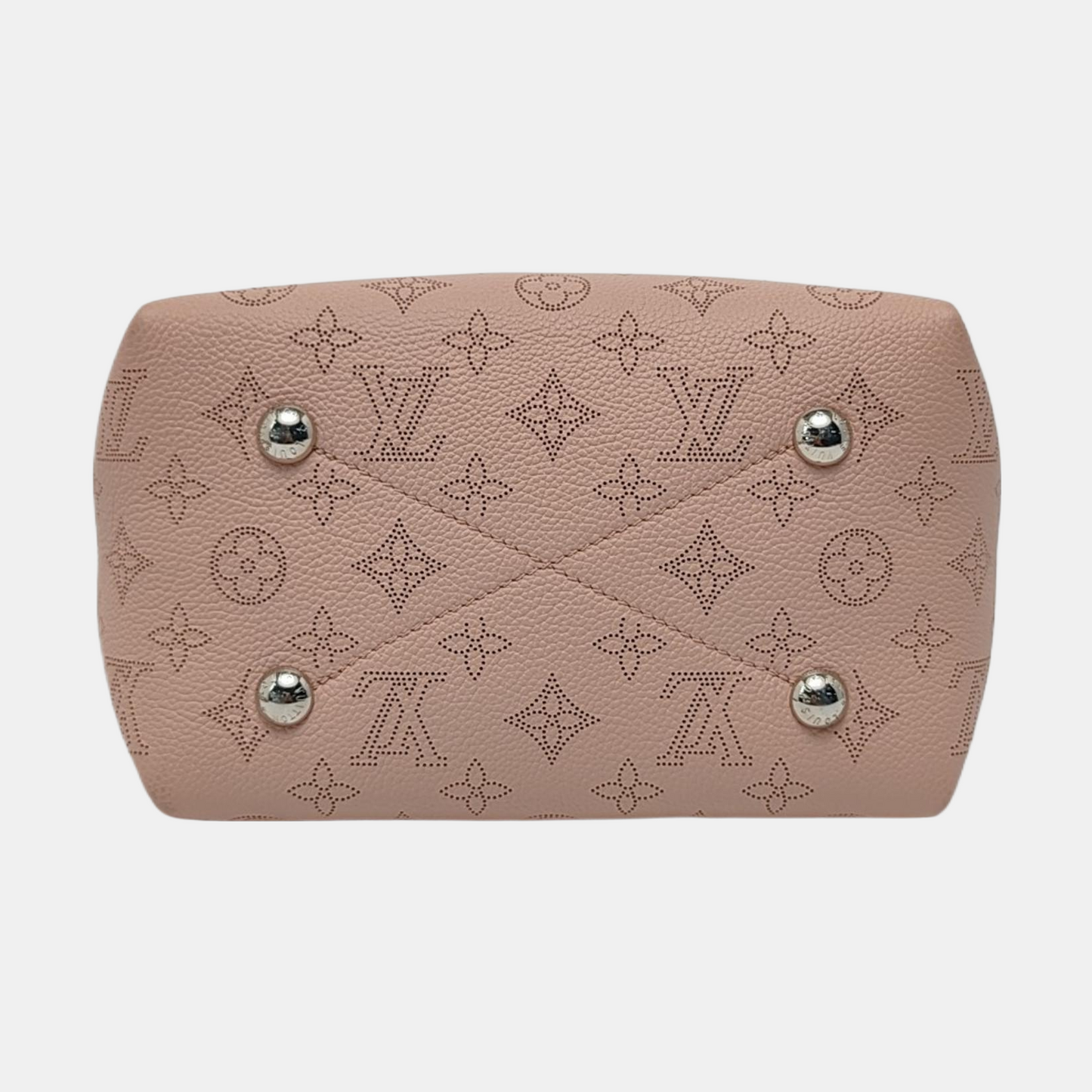 LOUIS VUITTON BELLA pink leather Monogram woven shoulder bag with 2 detachable straps, silver hardware-(SKU)-968037348