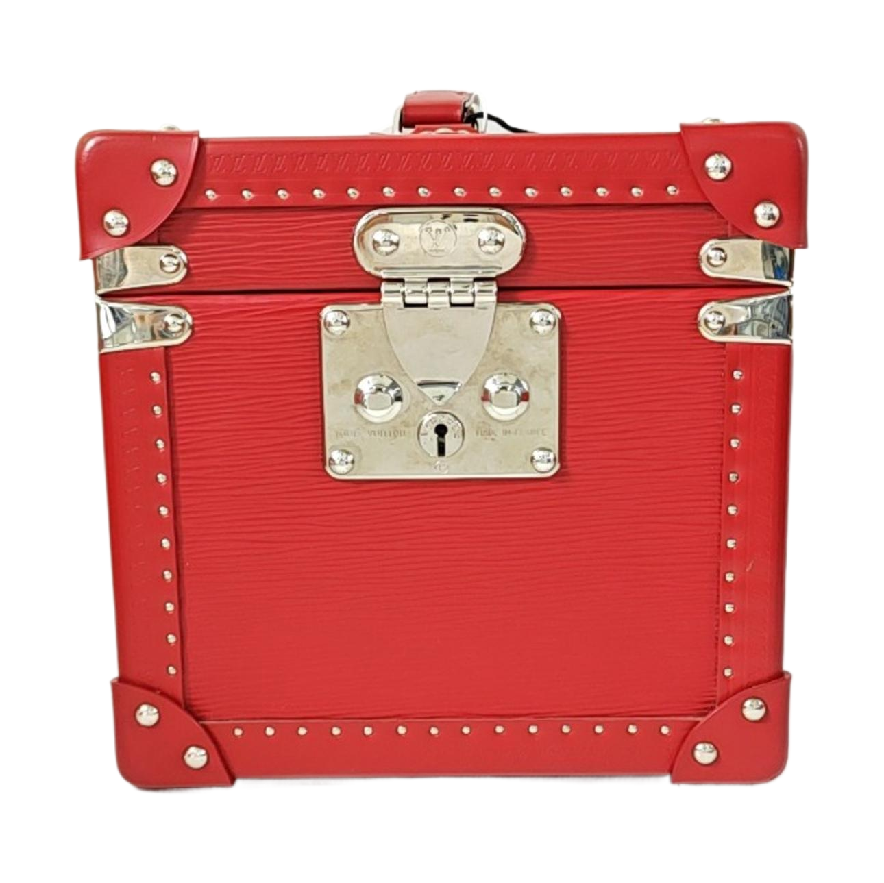 LOUIS VUITTON BLEECKER BOX Red EPI Leather Embossed Tote Bag Silver Hardware Inner Bag-(SKU)-968079399