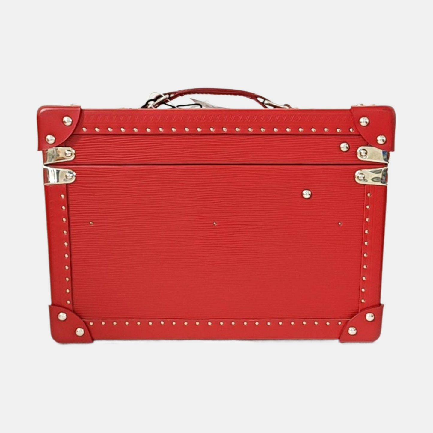 LOUIS VUITTON BLEECKER BOX Red EPI Leather Embossed Tote Bag Silver Hardware Inner Bag-(SKU)-968079399