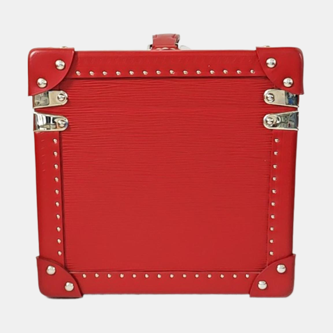 LOUIS VUITTON BLEECKER BOX Red EPI Leather Embossed Tote Bag Silver Hardware Inner Bag-(SKU)-968079399