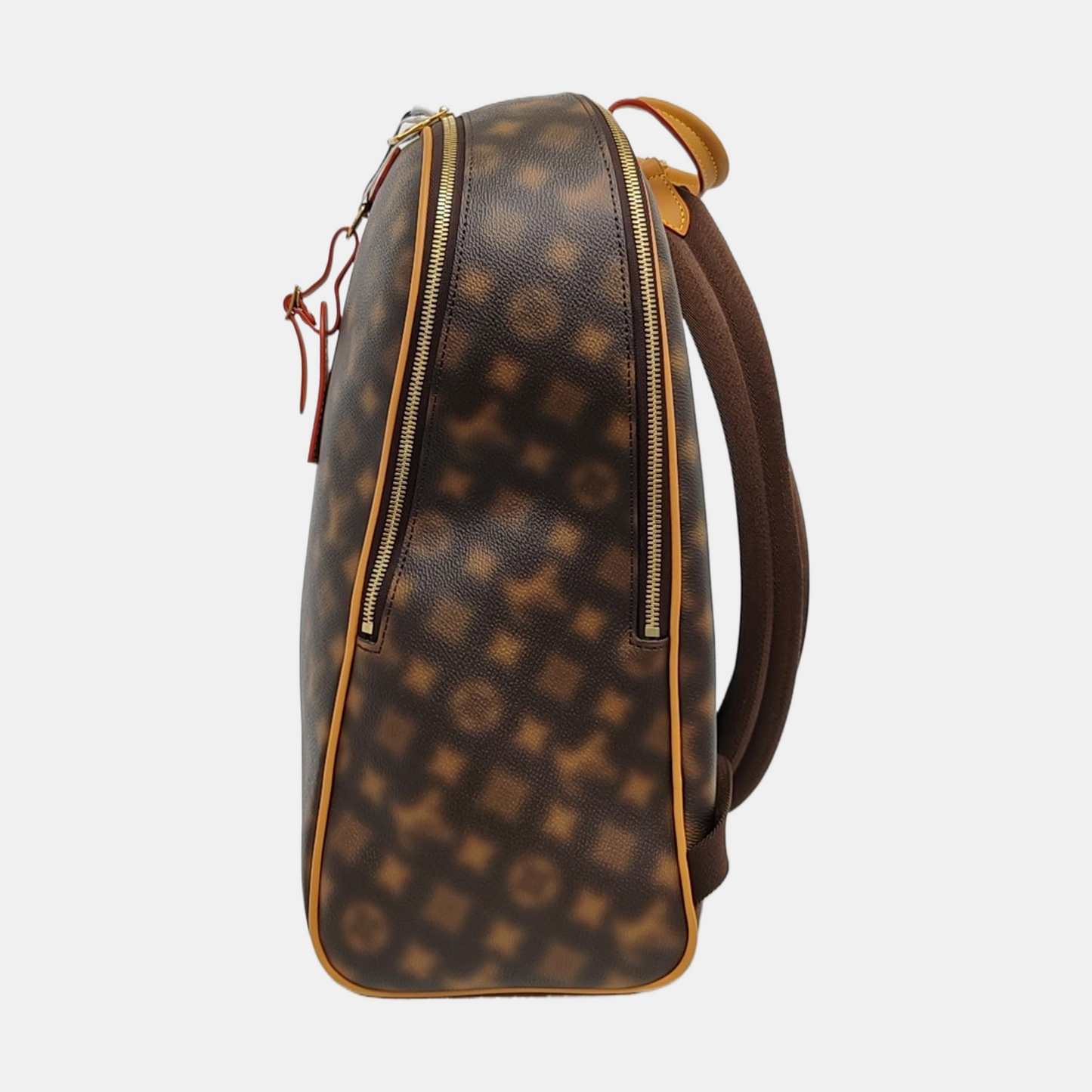 LOUIS VUITTON EXCURSION Brown Coated Canvas Monogram Backpack with Gold Hardware-(SKU)-968153919