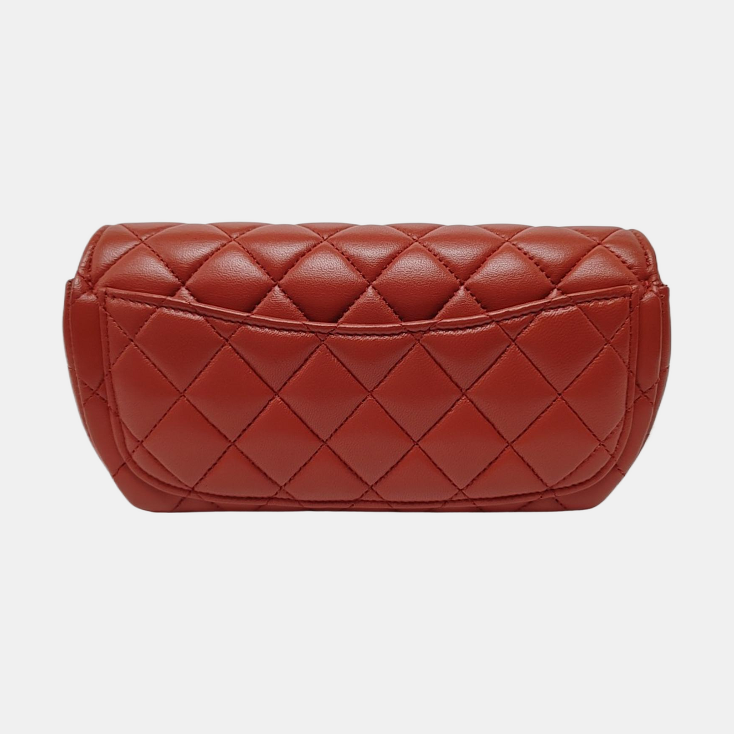 CHANEL CLASSIC FLAP Brick Red Lamb Skin Quilted Shoulder Bag Crossbody with Gold Hardware 31 Clasp-(SKU)-968214539