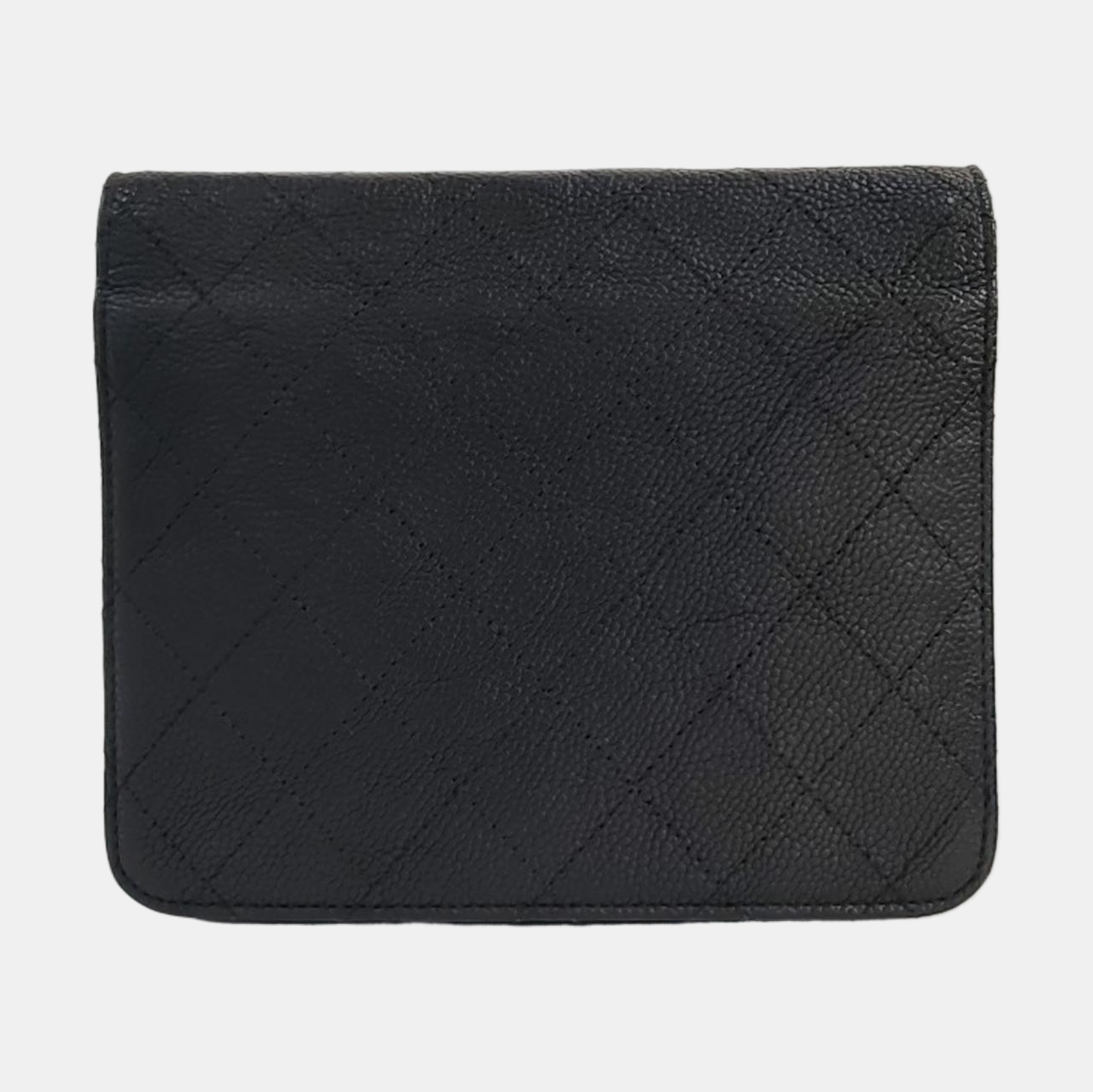 CHANEL THREAD AROUND Navy Blue Grained Calfskin Quilted Chevron Single Shoulder Bag Crossbody Bag Gold Blue Hardware 25 Clasp-(SKU)-968245973