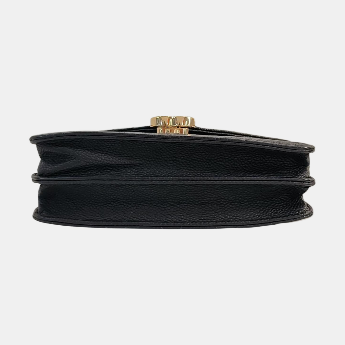 CHANEL THREAD AROUND Navy Blue Grained Calfskin Quilted Chevron Single Shoulder Bag Crossbody Bag Gold Blue Hardware 25 Clasp-(SKU)-968245973