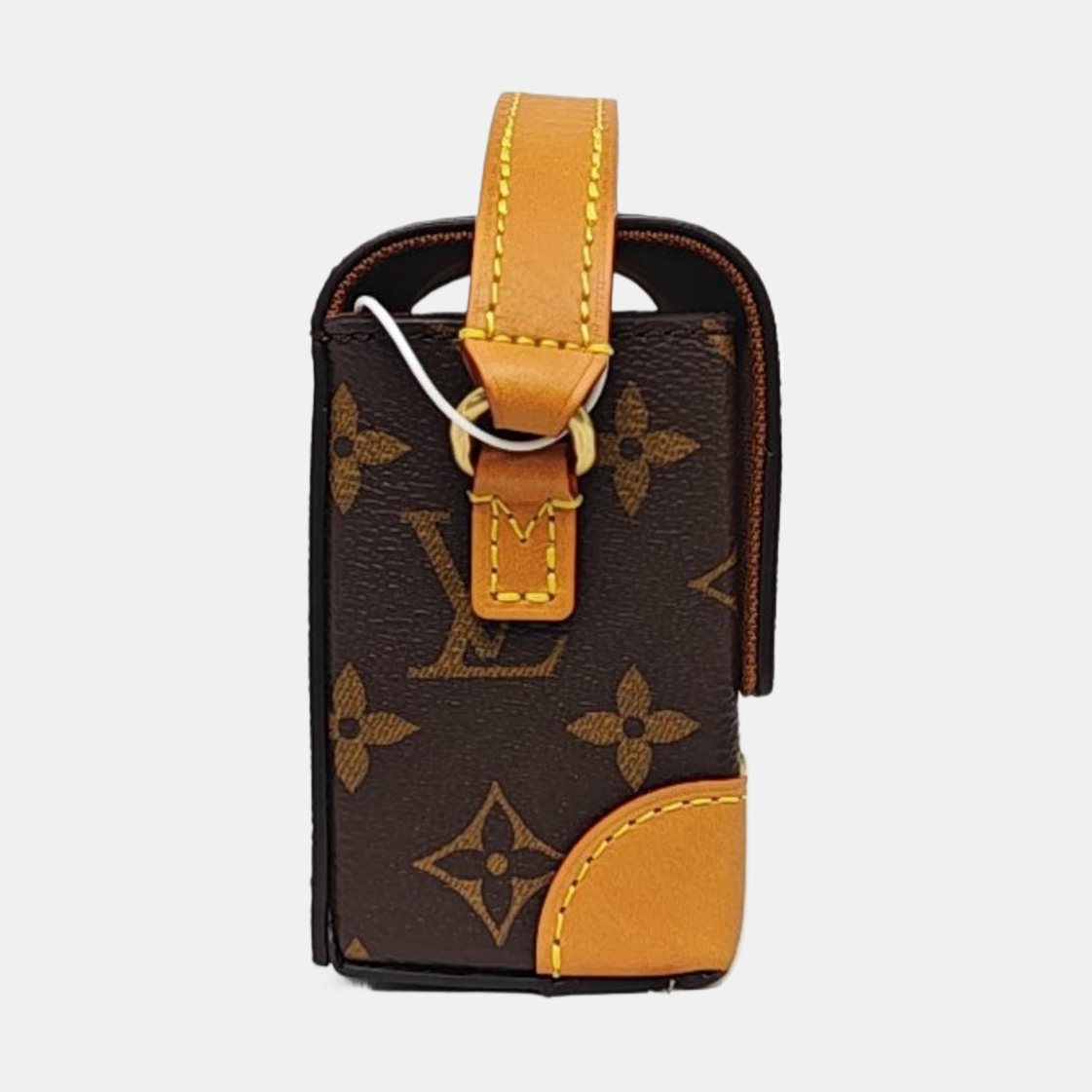 LOUIS VUITTON STEAMER Mini Deep Brown Coated Canvas Monogram Crossbody Shoulder Bag with Golden Hardware-(SKU)-968395266