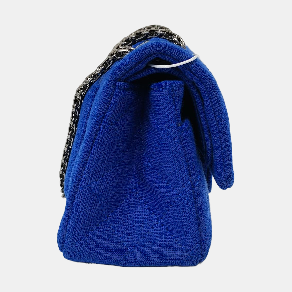 CHANEL 2.55 Blue Fabric Quilted Shoulder Bag and Crossbody with Detachable Strap, Silver Hardware, 17 Compartments-(SKU)-968553866