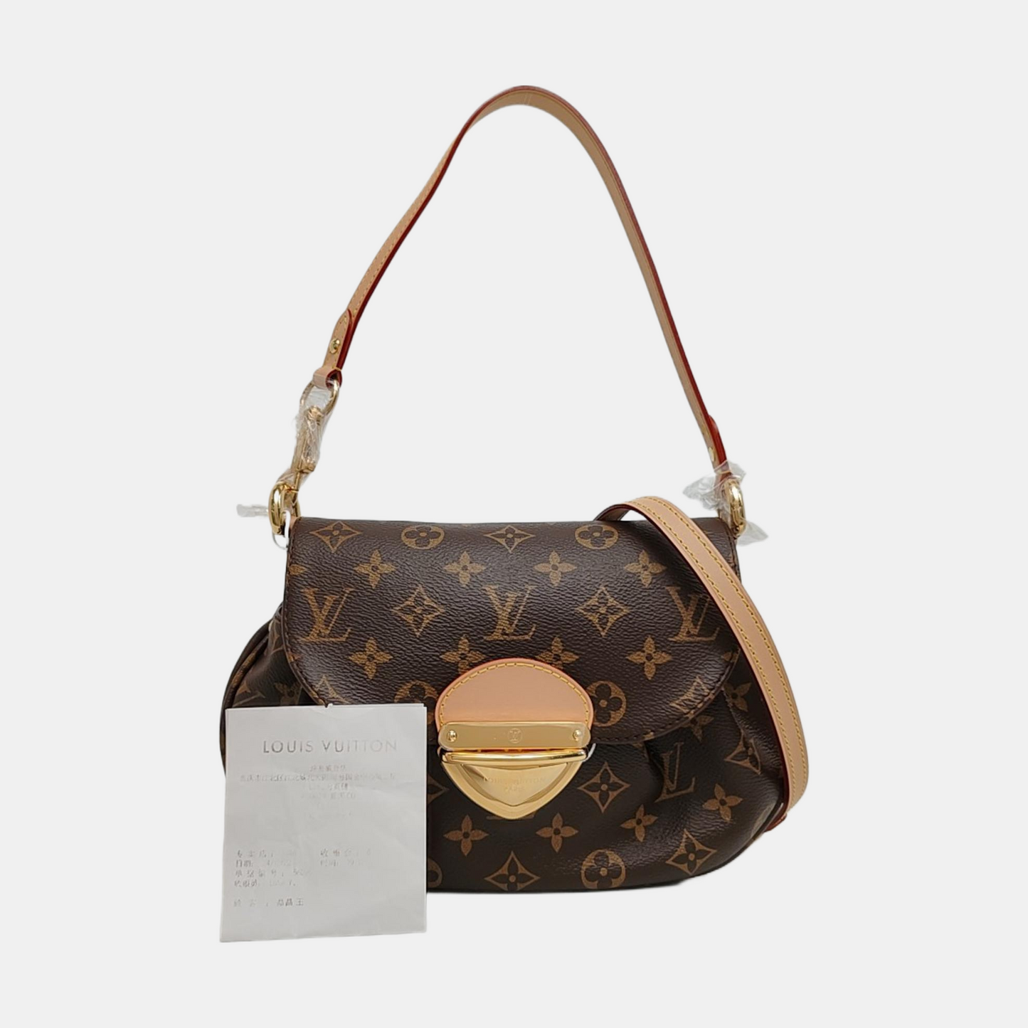 LOUIS VUITTON SUNSET brown coated canvas Monogram bag, shoulder bag, crossbody bag with detachable strap, gold hardware-(SKU)-967532077