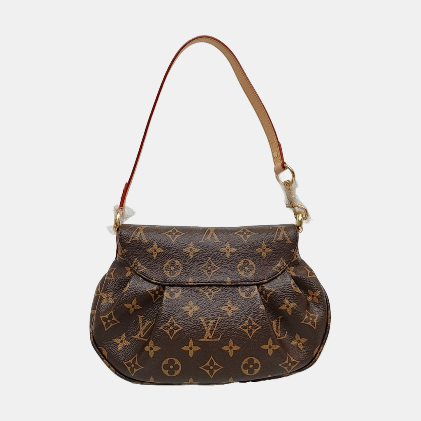 LOUIS VUITTON SUNSET brown coated canvas Monogram bag, shoulder bag, crossbody bag with detachable strap, gold hardware-(SKU)-967532077
