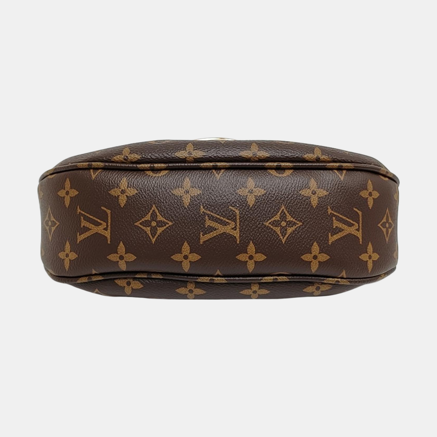 LOUIS VUITTON SUNSET brown coated canvas Monogram bag, shoulder bag, crossbody bag with detachable strap, gold hardware-(SKU)-967532077