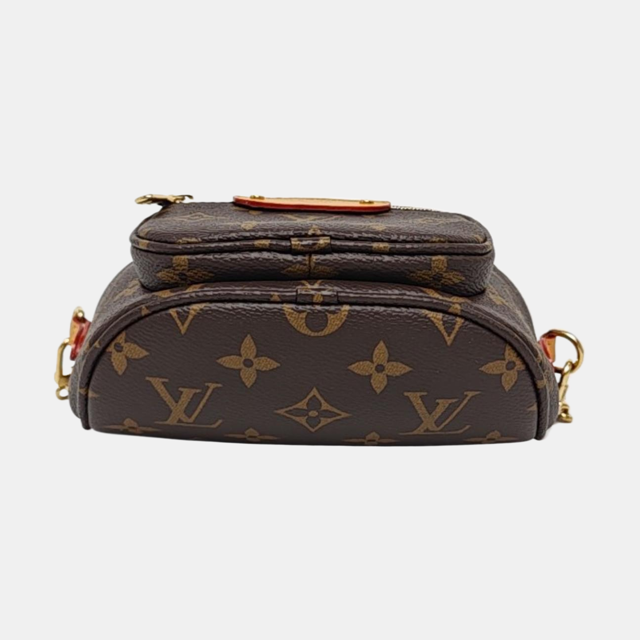 LOUIS VUITTON BUMBAG Mini Brown Coated Canvas Monogram Crossbody Belt Bag Shoulder Bag 2 Detachable Straps-(SKU)-968406235