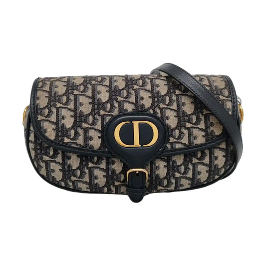DIOR Bobby East-West Blue Canvas Monogram Embossed Shoulder Bag Crossbody Bag with Detachable Strap-(SKU)-968392687