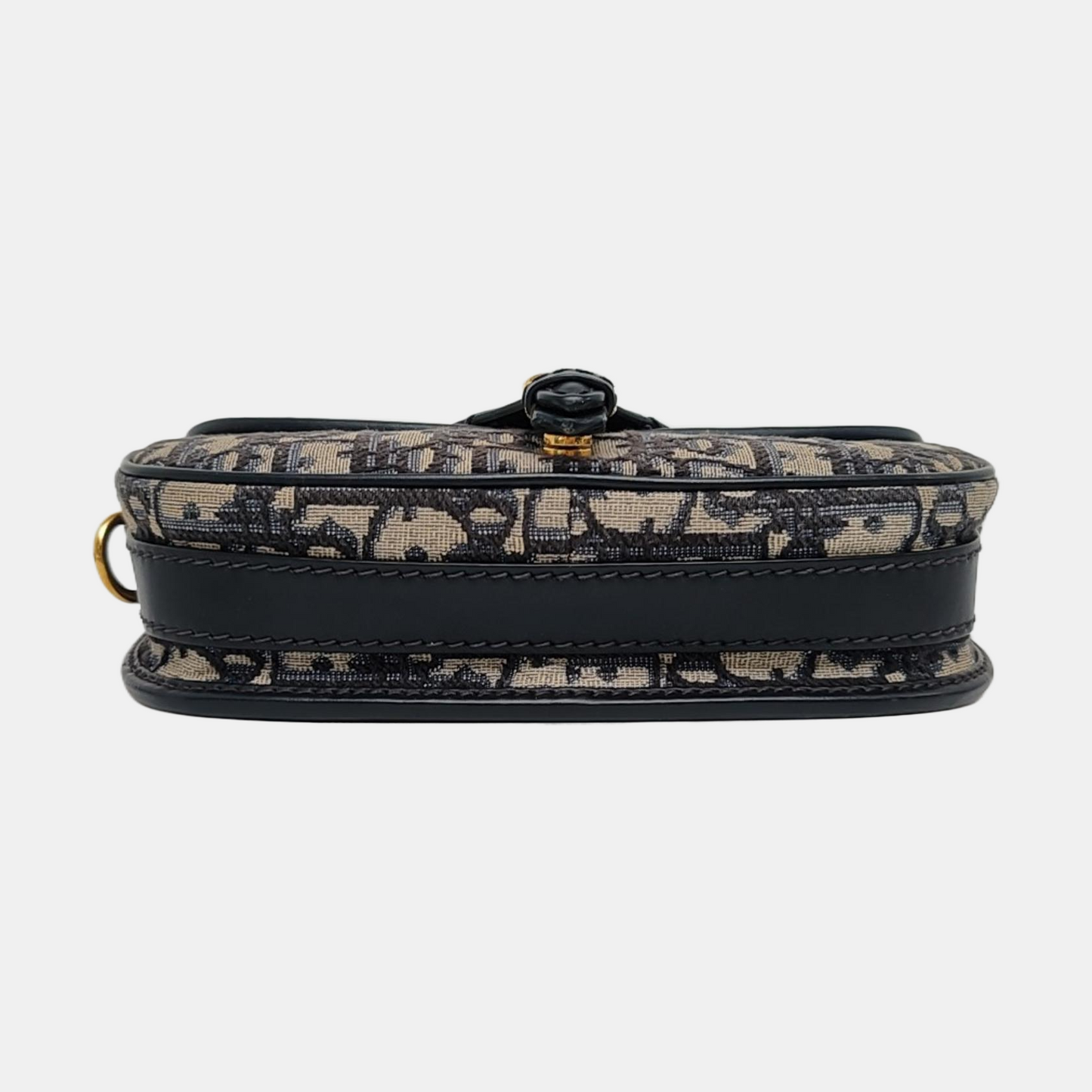 DIOR Bobby East-West Blue Canvas Monogram Embossed Shoulder Bag Crossbody Bag with Detachable Strap-(SKU)-968392687