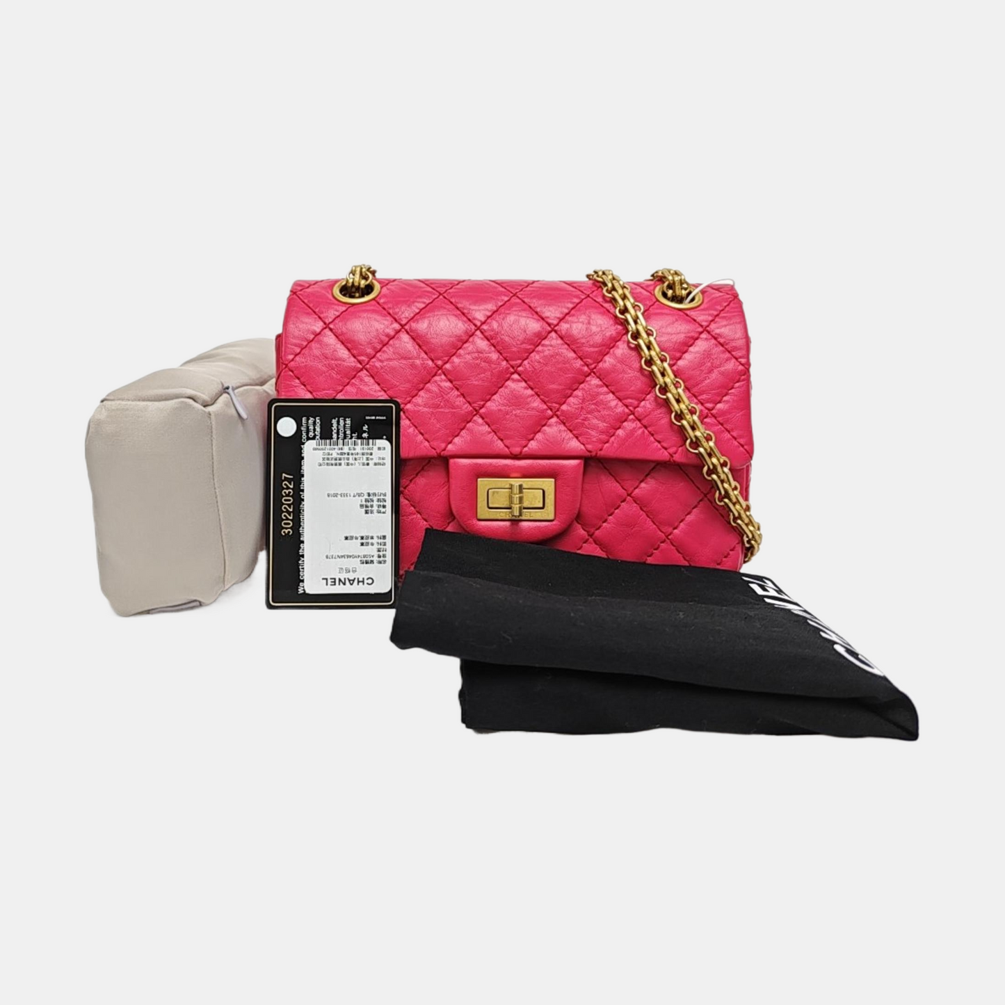 CHANEL 2.55 mini magenta leather quilted diamond pattern crossbody bag shoulder bag gold hardware 30 opening-(SKU)-968192452