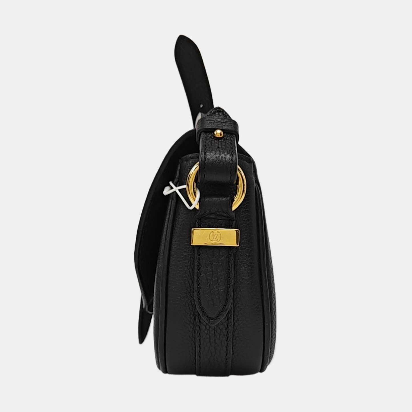LOUIS VUITTON PONT 9 Small Black Calfskin Crossbody Shoulder Bag Tote Bag Gold Hardware Removable Shoulder Strap Full Accessories-(SKU)-968593873