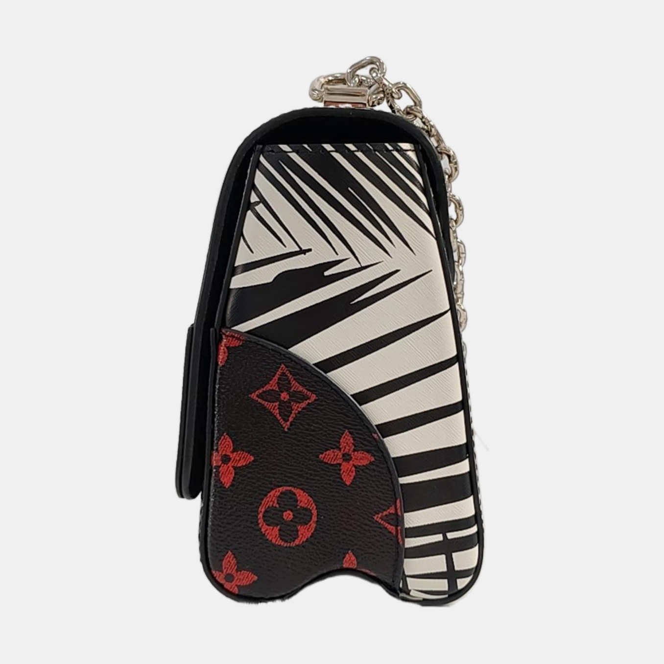 LOUIS VUITTON TWIST Multicolor Leather Monogram Printed Crossbody Shoulder Bag Silver Hardware Removable Strap-(SKU)-968118106