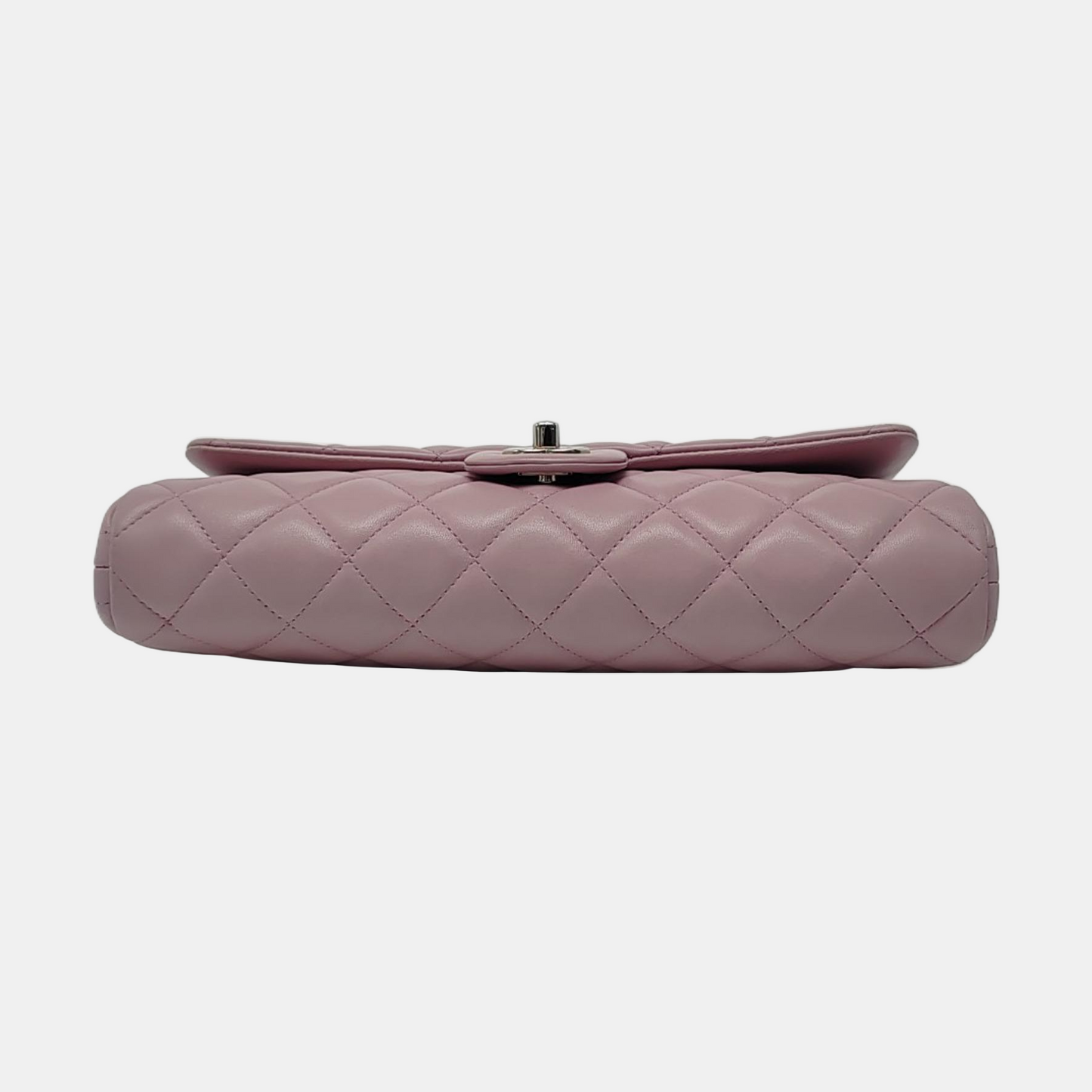 CHANEL CLASSIC FLAP Light Purple Lamb Leather Quilted Shoulder Bag with Removable Strap-(SKU)-968118036