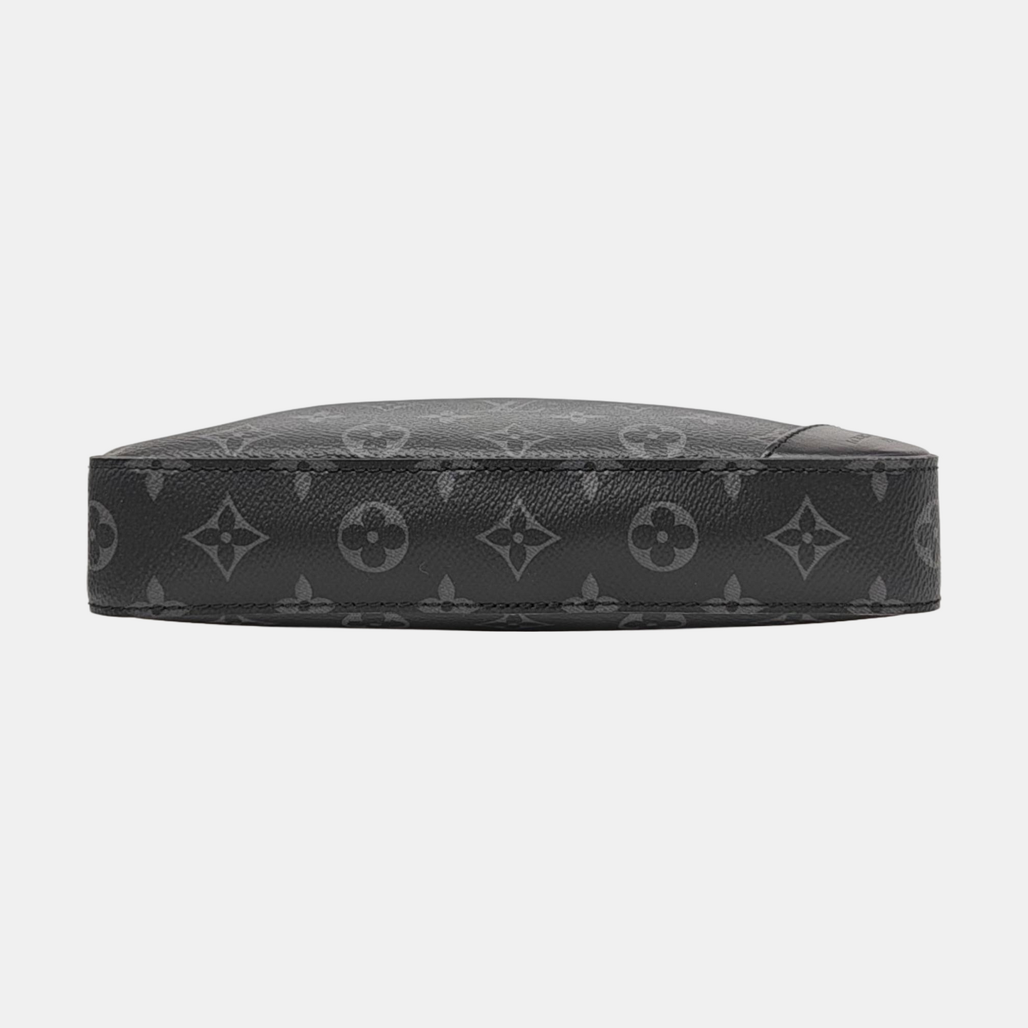 LOUIS VUITTON TRIO Gray Coated Canvas Monogram Messenger Bag Black Samurai Crossbody Bag Shoulder Bag Silver Hardware Pockets Removable Strap-(SKU)-968551162