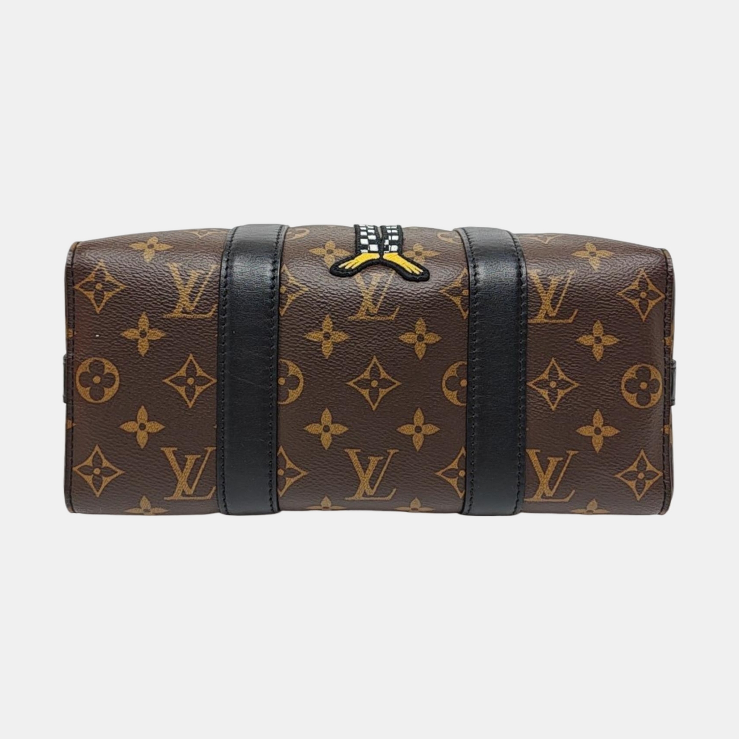 LOUIS VUITTON KEEPALL Brown Coated Canvas Monogram Boston Bag with Detachable Strap-(SKU)-968731490