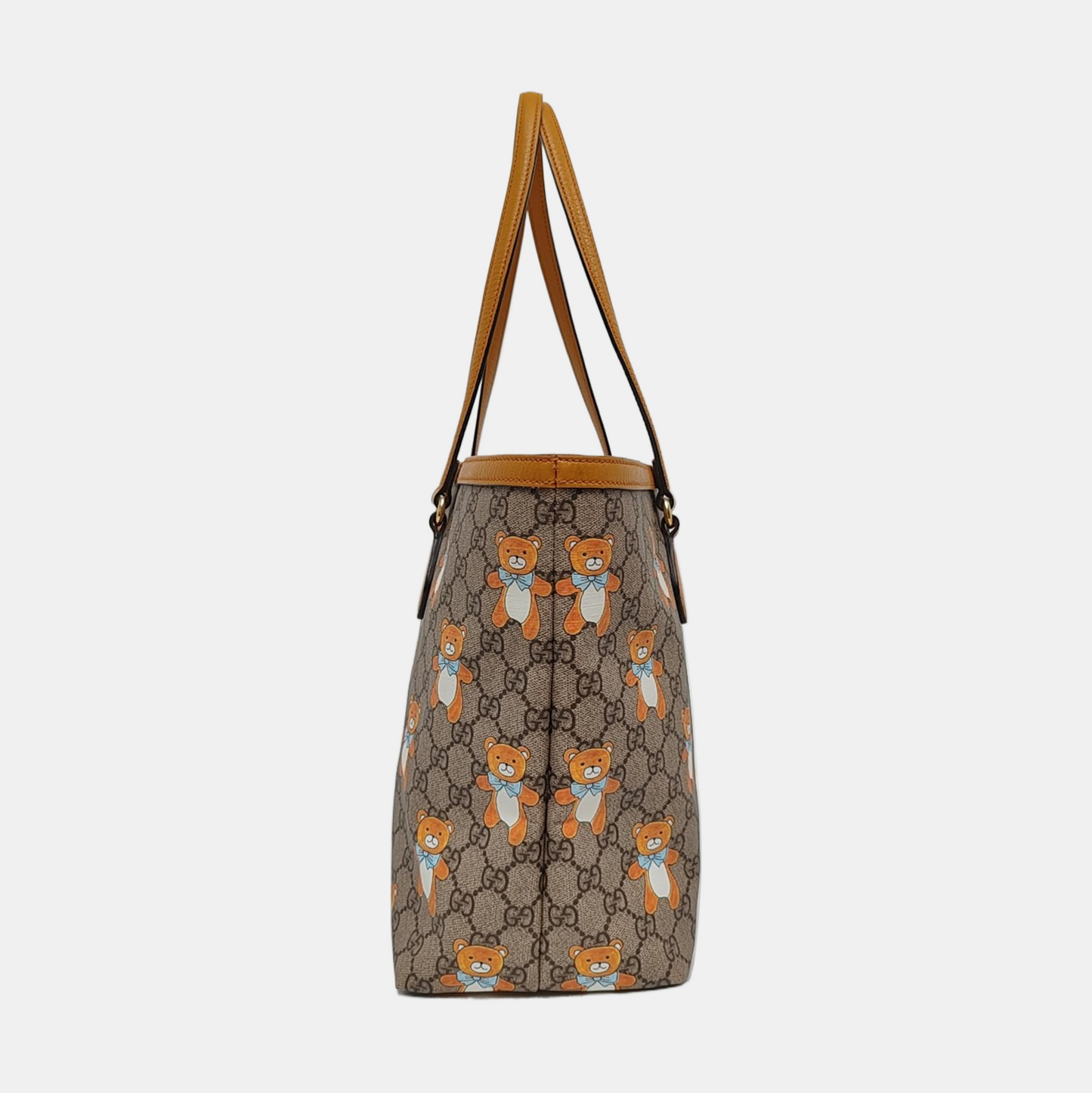 GUCCI Ophidia Medium Beige Coated Canvas Monogram Print Shoulder Bag Golden Hardware-(SKU)-968587936