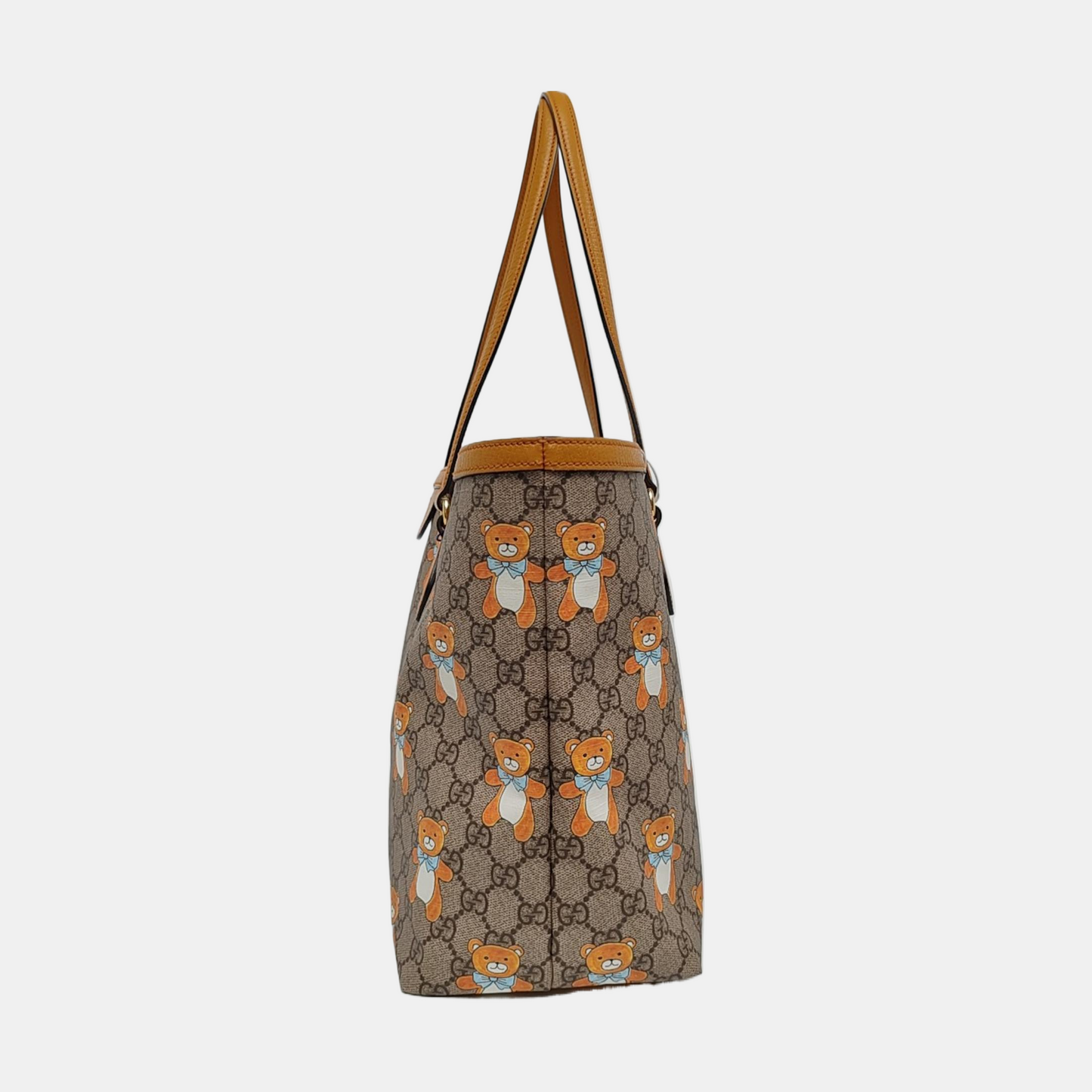 GUCCI Ophidia Medium Beige Coated Canvas Monogram Print Shoulder Bag Golden Hardware-(SKU)-968587936