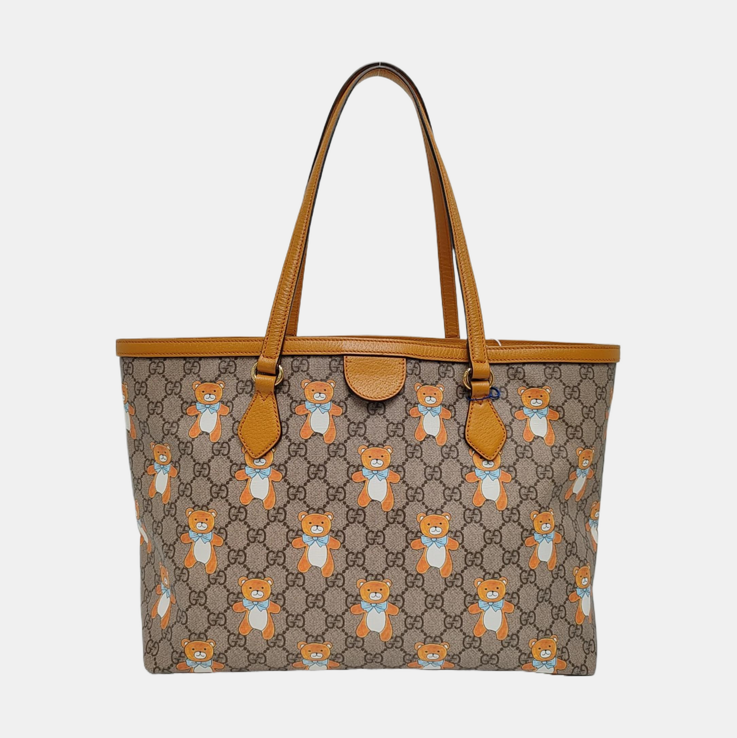 GUCCI Ophidia Medium Beige Coated Canvas Monogram Print Shoulder Bag Golden Hardware-(SKU)-968587936