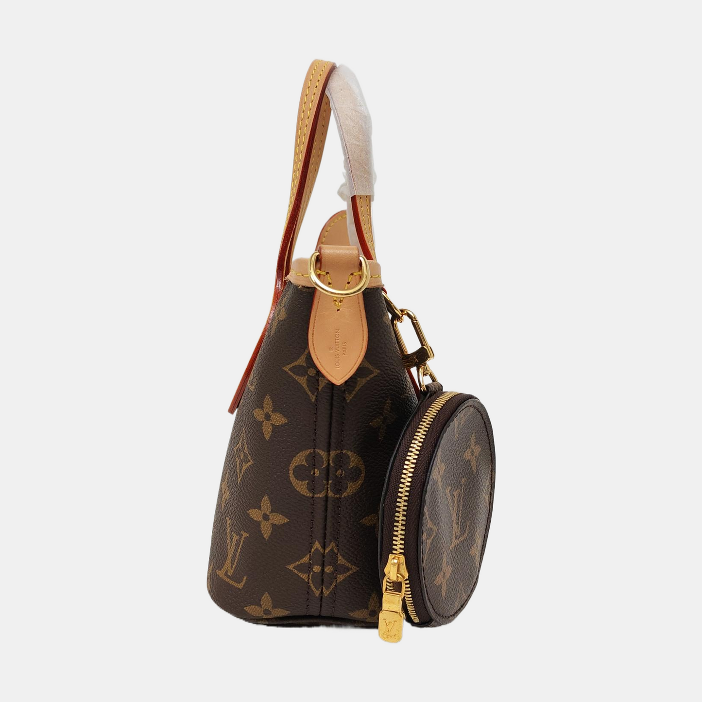 LOUIS VUITTON NEVERFULL BB brown coated canvas Monogram shoulder bag handbag crossbody bag removable shoulder strap-(SKU)-968798097