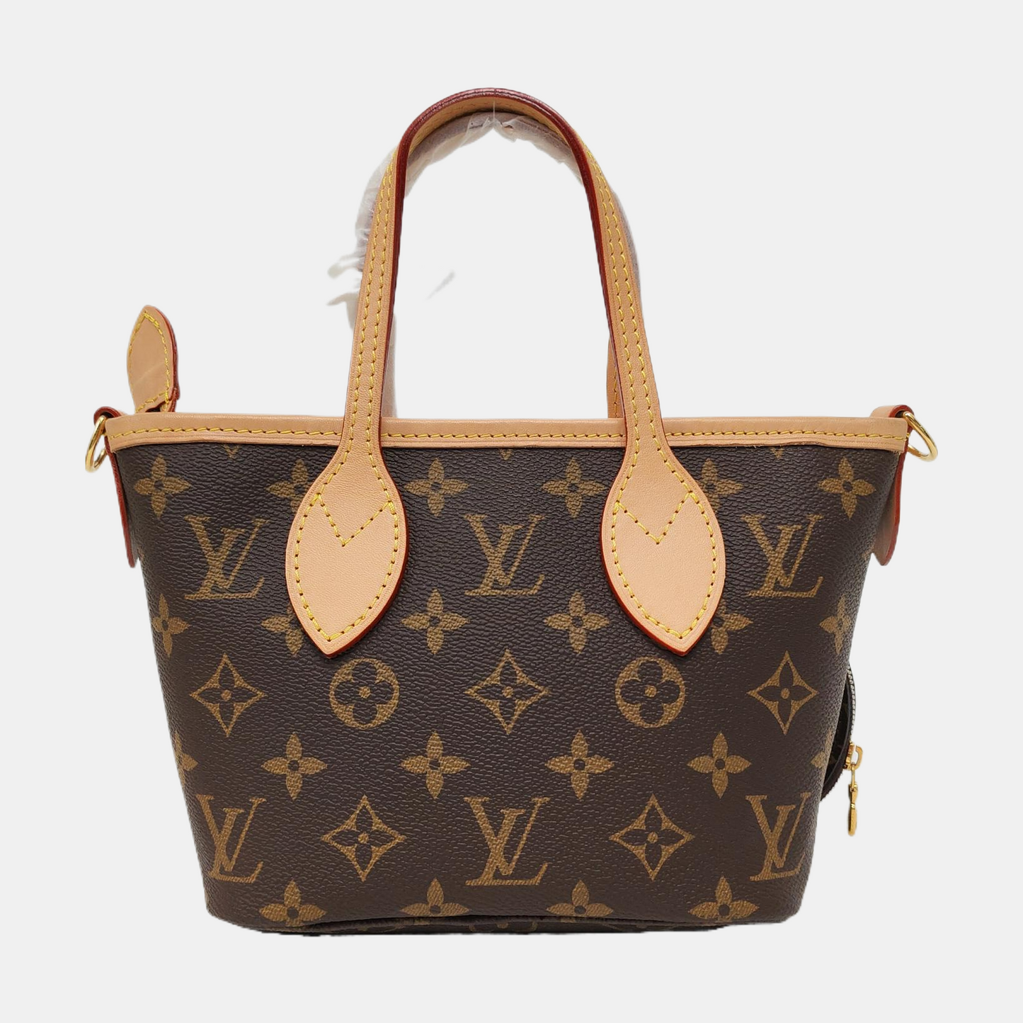 LOUIS VUITTON NEVERFULL BB brown coated canvas Monogram shoulder bag handbag crossbody bag removable shoulder strap-(SKU)-968798097