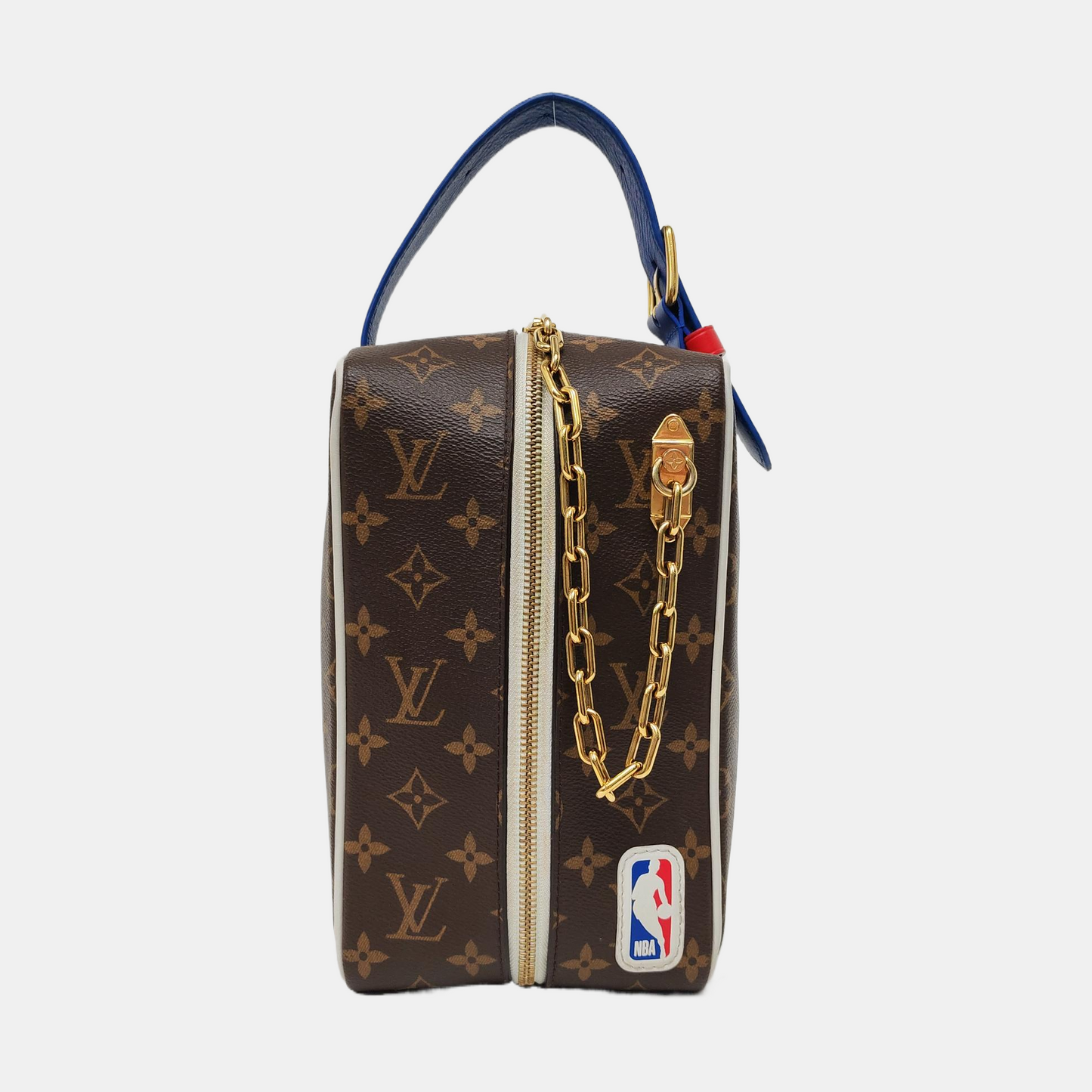 LOUIS VUITTON CLOAKROOM DOPP KIT Brown Coated Canvas Monogram Travel Bag Golden Hardware-(SKU)-968510986