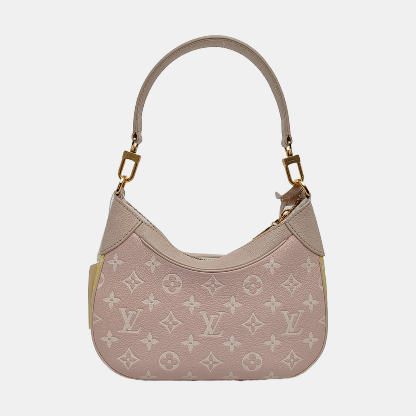 LOUIS VUITTON BAGATELLE Pink Calfskin Embossed Shoulder Bag with Removable Strap-(SKU)-968753573