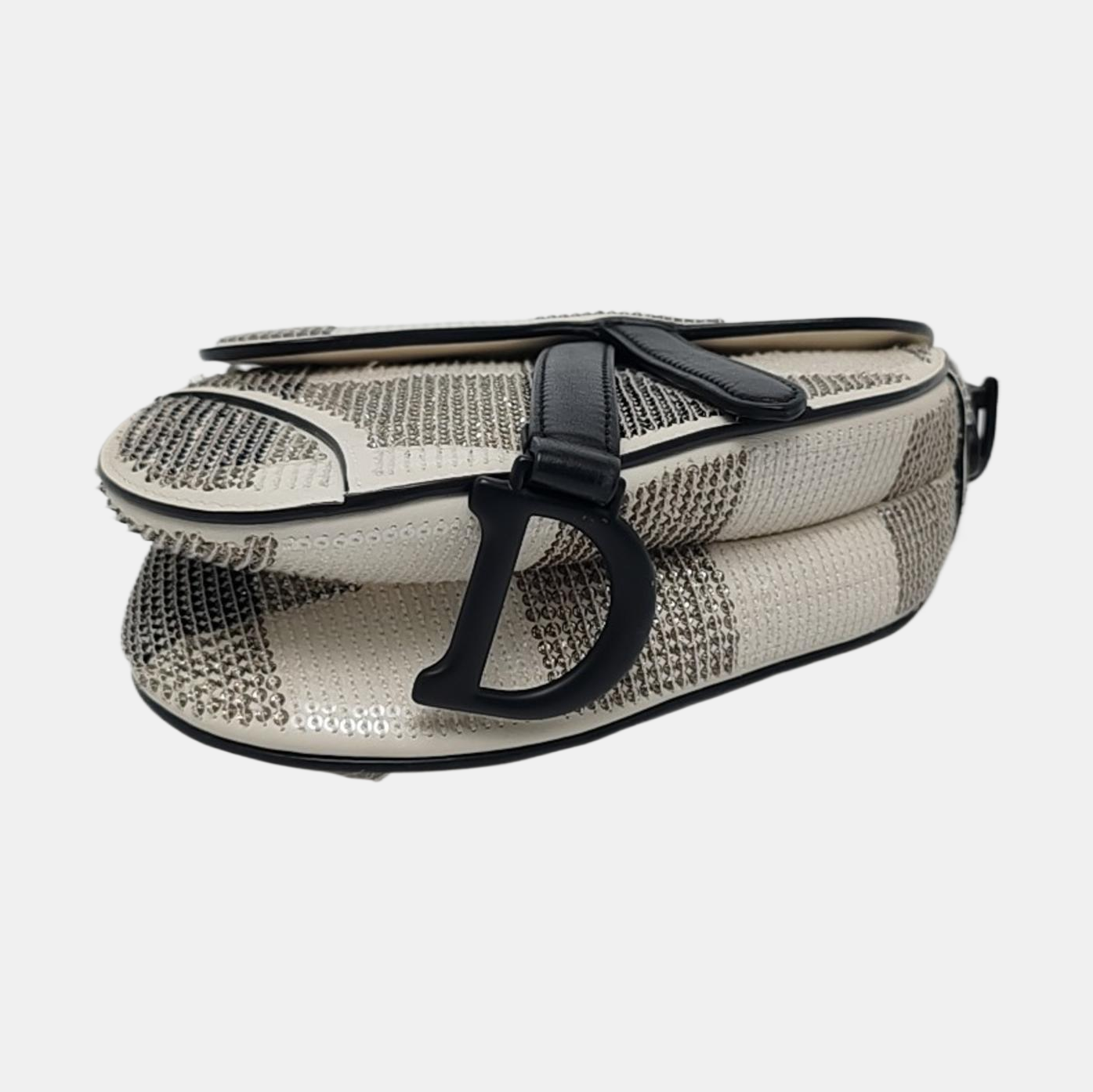 DIOR Saddle Mini Multicolor Calfskin Embroidered Saddle Bag Handbag Black Hardware-(SKU)-968867584