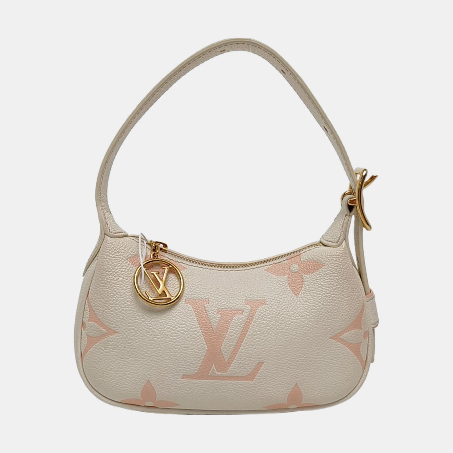 LOUIS VUITTON MOON Mini White Cowhide Monogram Single Shoulder Bag Tote with Gold Hardware-(SKU)-968691091