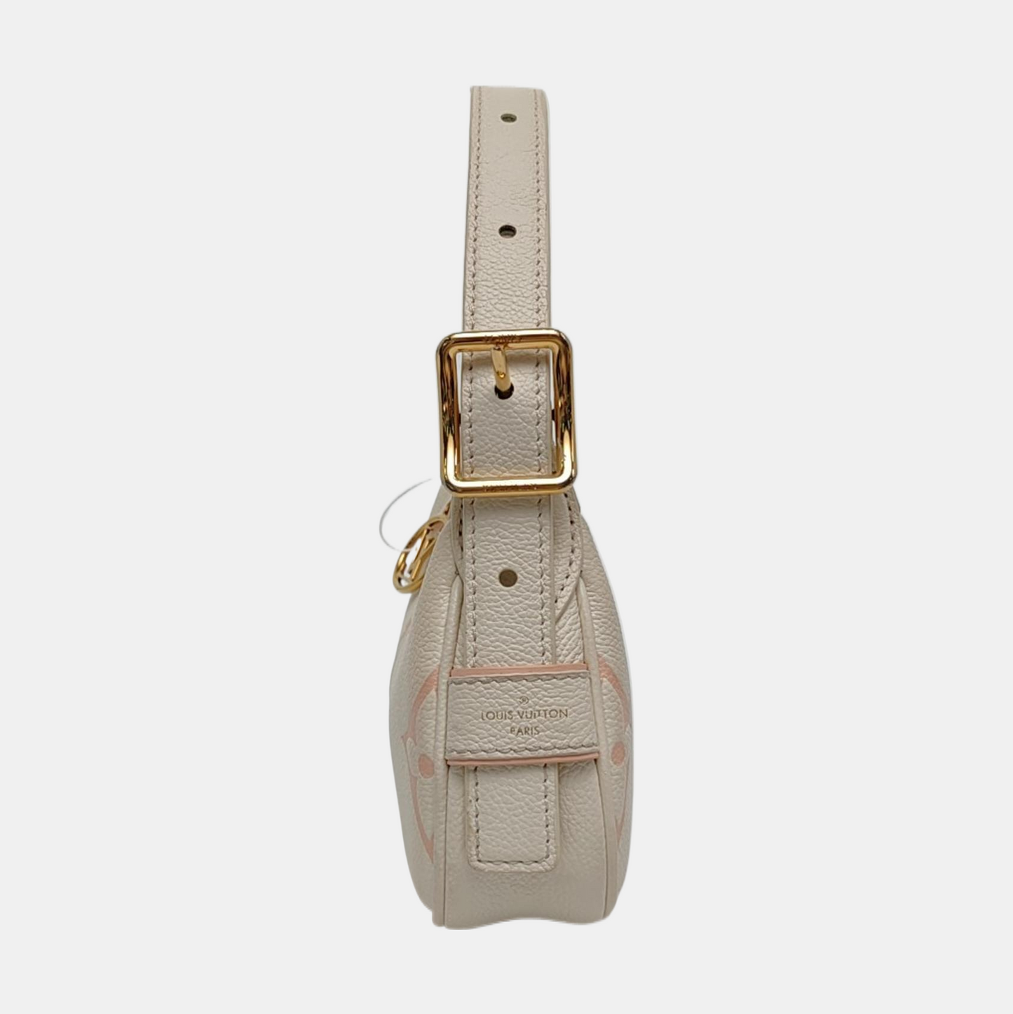 LOUIS VUITTON MOON Mini White Cowhide Monogram Single Shoulder Bag Tote with Gold Hardware-(SKU)-968691091