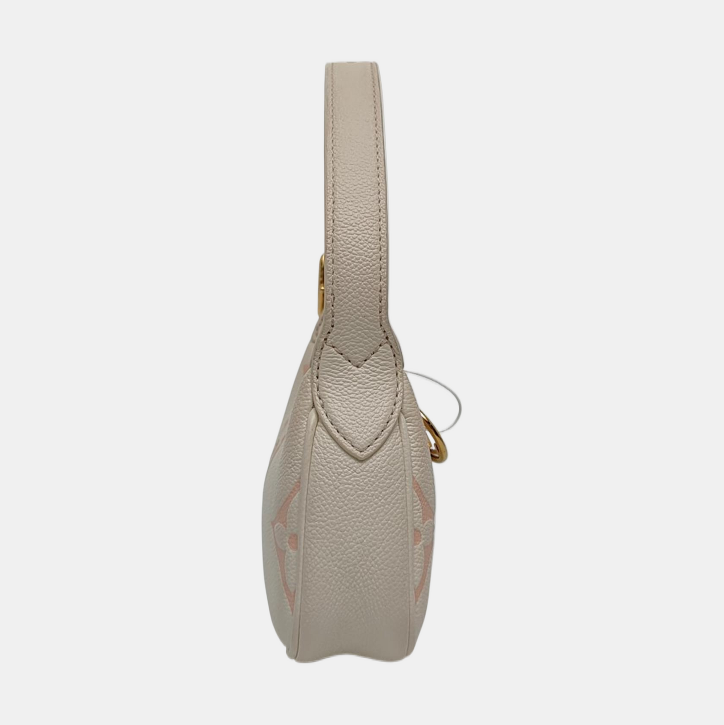 LOUIS VUITTON MOON Mini White Cowhide Monogram Single Shoulder Bag Tote with Gold Hardware-(SKU)-968691091