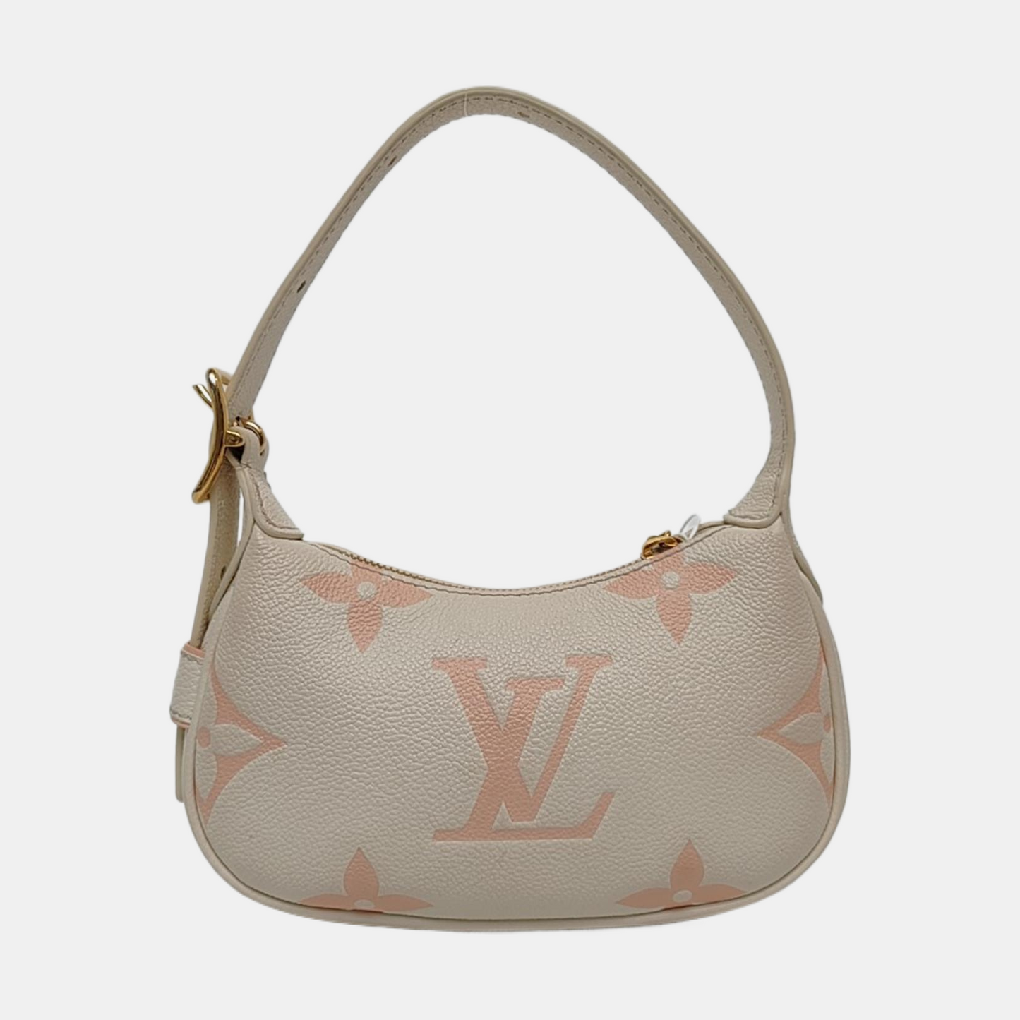 LOUIS VUITTON MOON Mini White Cowhide Monogram Single Shoulder Bag Tote with Gold Hardware-(SKU)-968691091