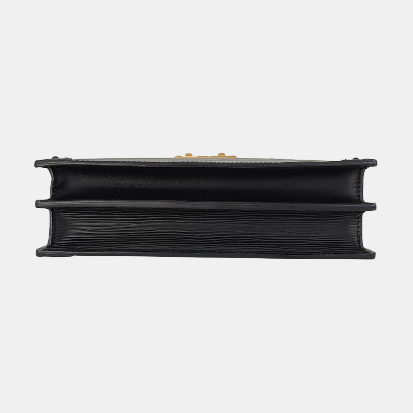 LOUIS VUITTON TRUNK Black EPI Leather Wavy Shoulder Bag, Crossbody with Golden Hardware Removable Strap-(SKU)-968503593