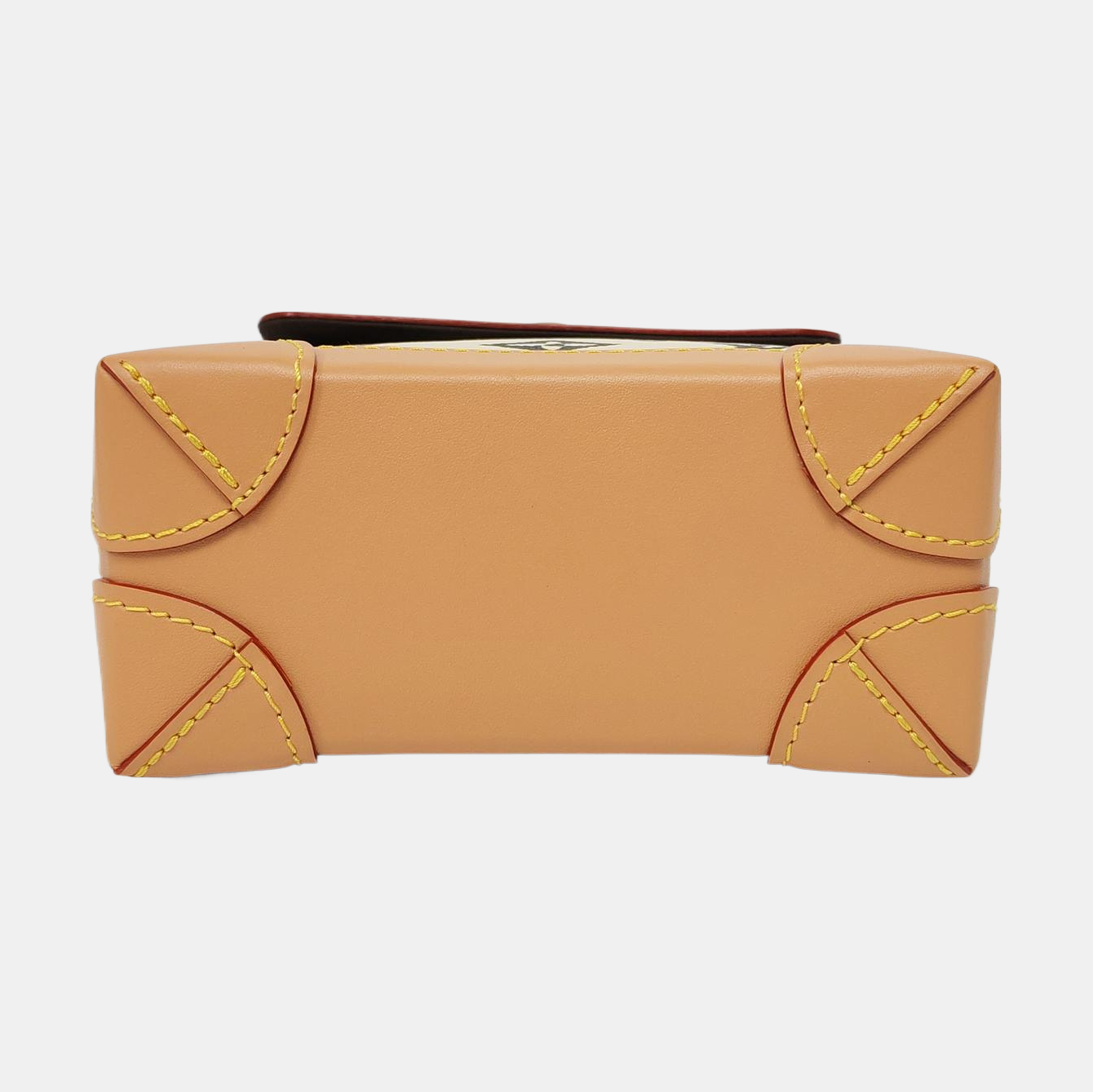 LOUIS VUITTON STEAMER Beige Cowhide Monogram Printed Crossbody Bag Shoulder Bag Golden Hardware Removable Shoulder Strap-(SKU)-964581340