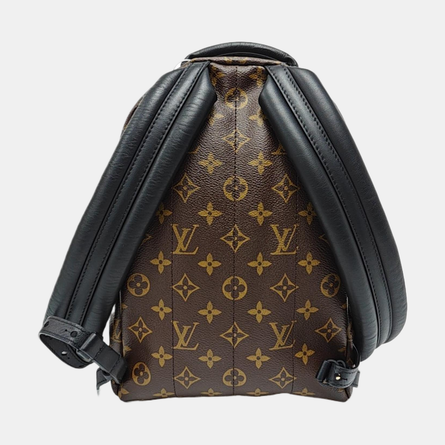 LOUIS VUITTON PALM SPRINGS Small Brown Coated Canvas Monogram Double-Handle Shoulder Bag, Gold Hardware-(SKU)-968611090
