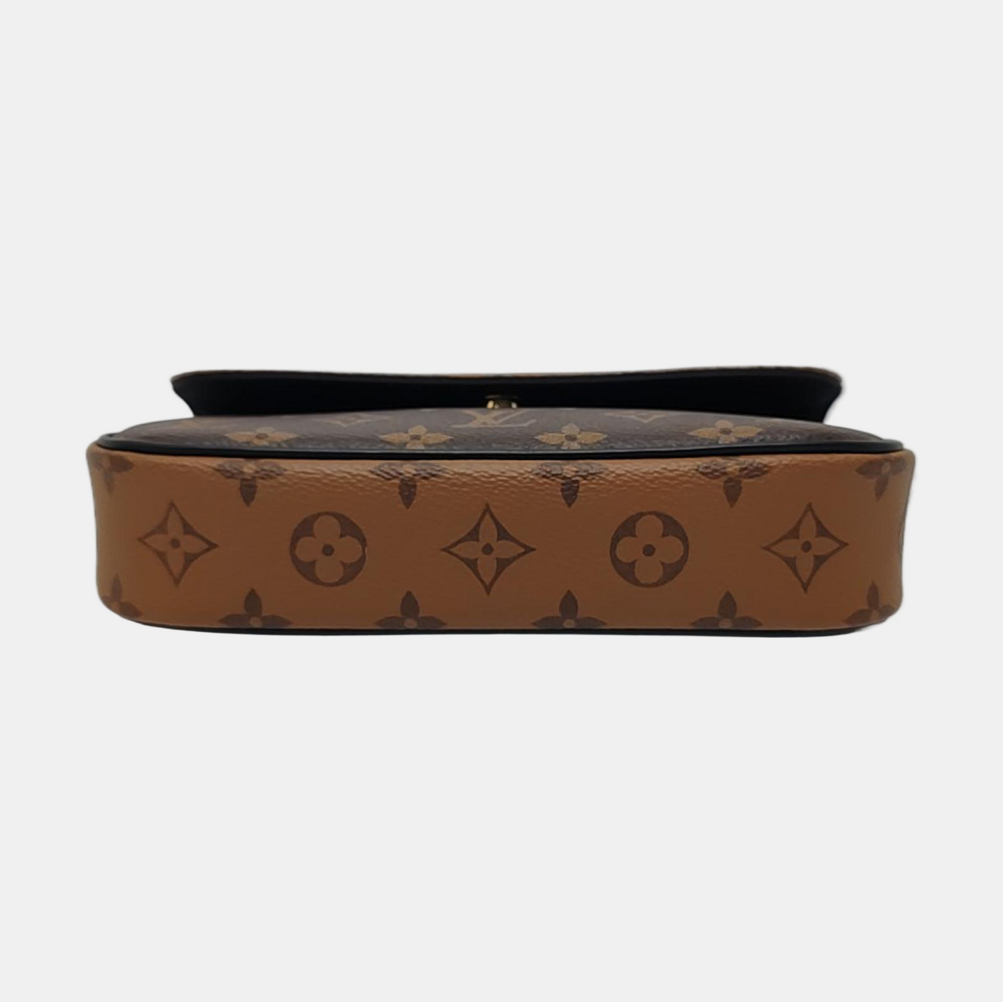 LOUIS VUITTON IVY Brown Coated Canvas Monogram Crossbody Bag Shoulder Bag Golden Hardware 2 Removable Straps Accessories Included-(SKU)-962960162